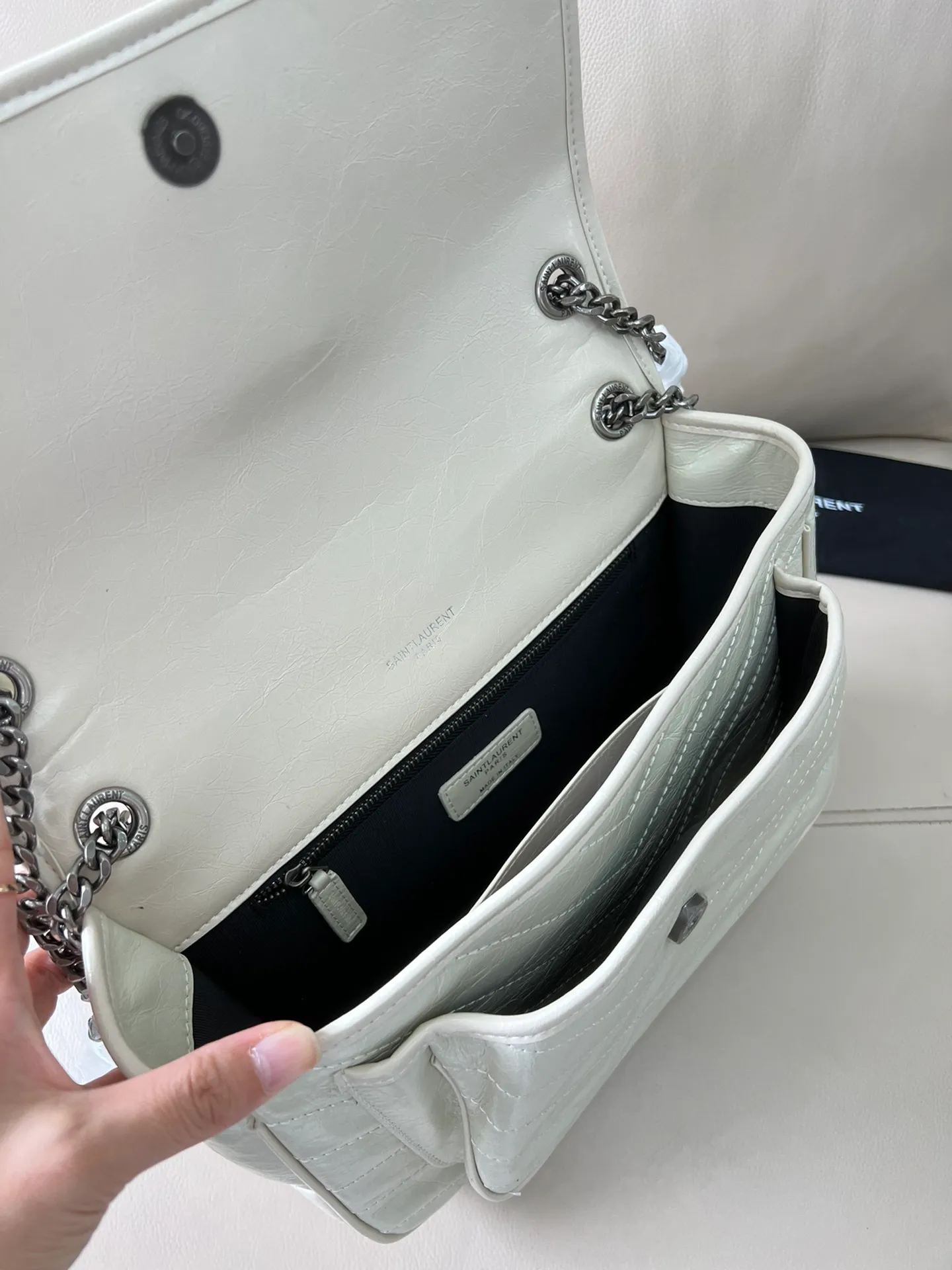 All Categories Official Website "Brand Women's Bags" Women's Bags 💙 YSL 58002200 2023 counters also sell YSL crossbody bag, first layer cowhide 24CM
