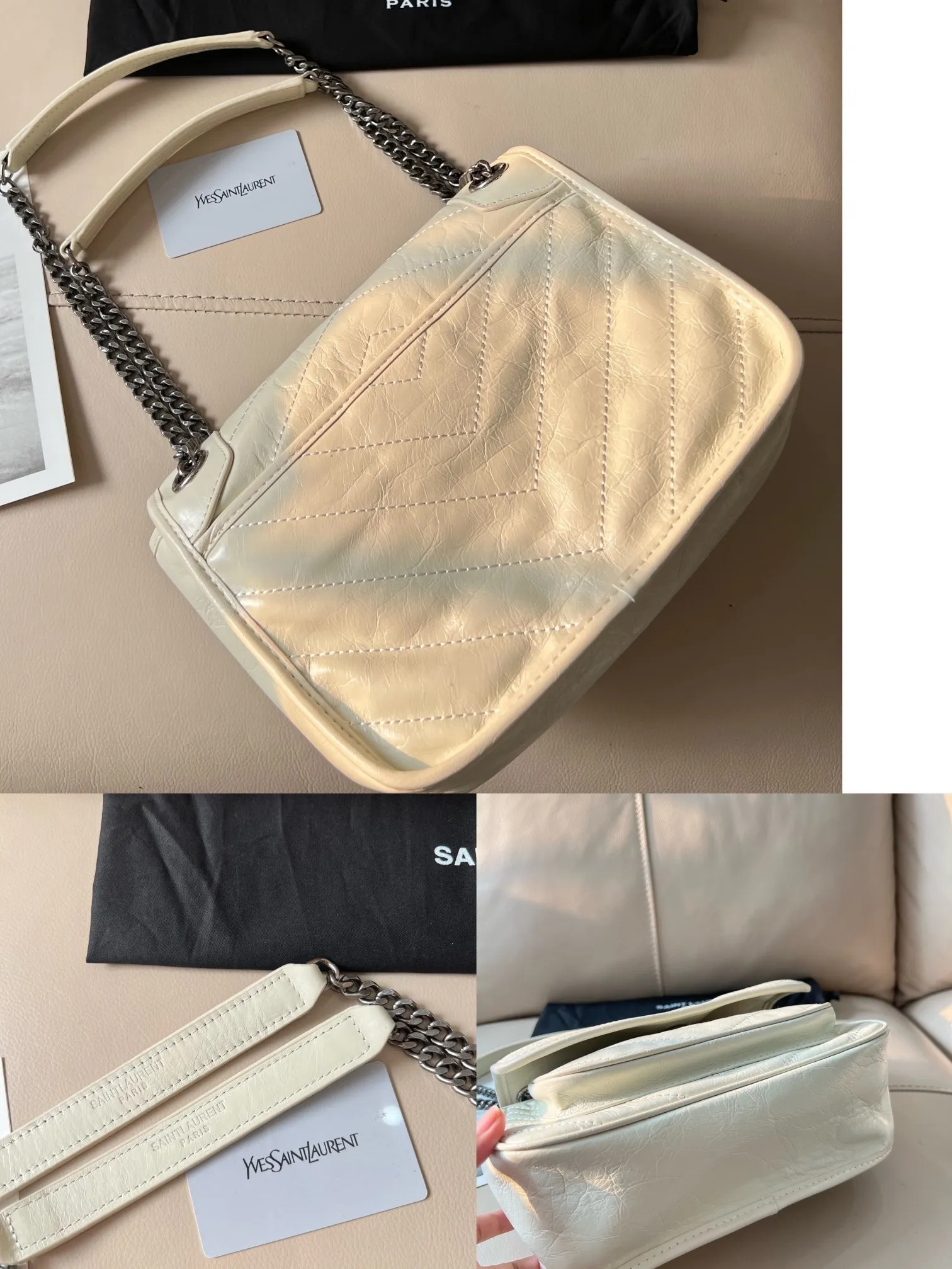 All Categories Official Website "Brand Women's Bags" Women's Bags 💙 YSL 58002200 2023 counters also sell YSL crossbody bag, first layer cowhide 24CM