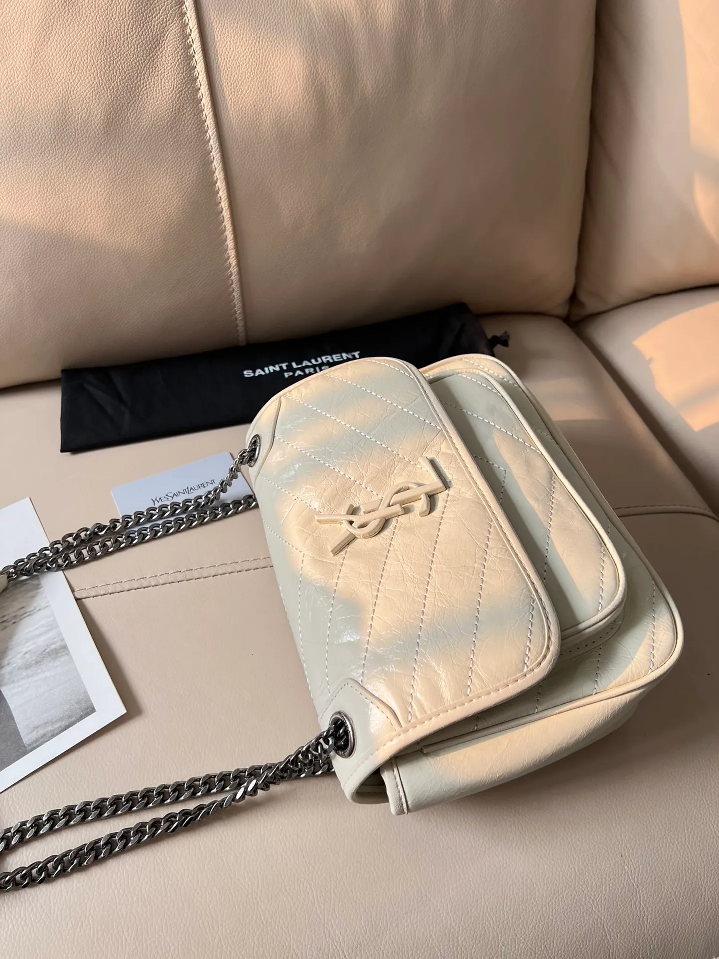 All Categories Official Website "Brand Women's Bags" Women's Bags 💙 YSL 58002200 2023 counters also sell YSL crossbody bag, first layer cowhide 24CM