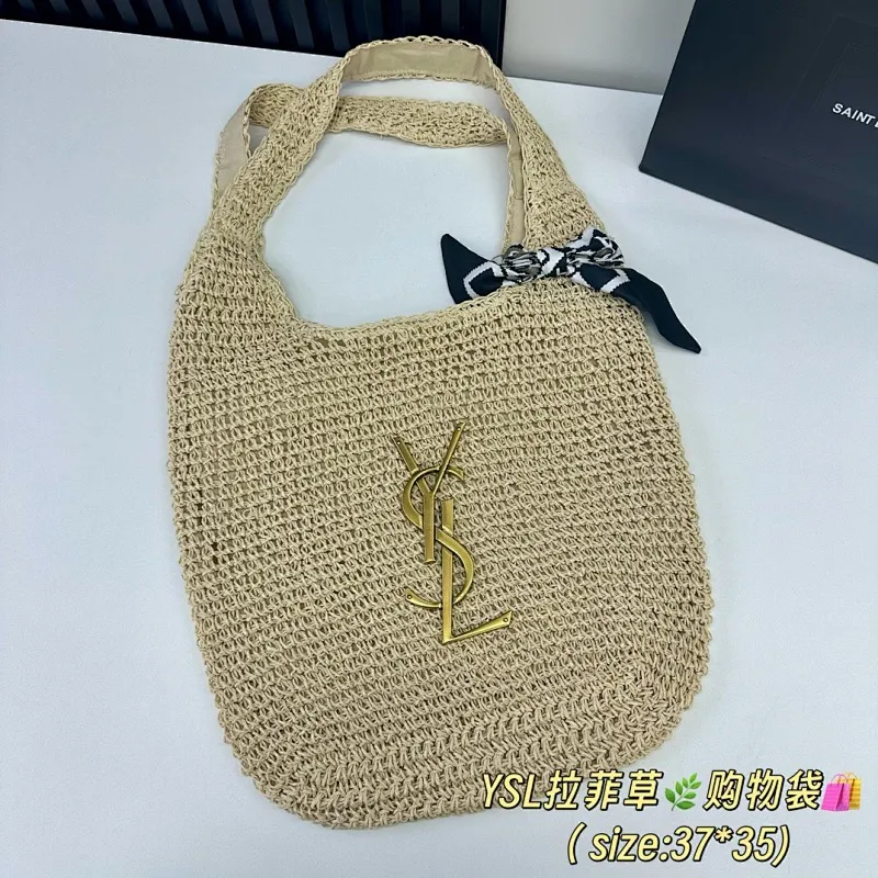 All Categories Official Website "Brand Women's Bags" Women's Bags 💙 YSL 2025 New YSL Woven Tote Bag