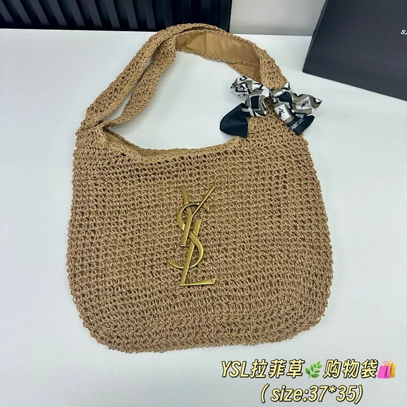 All Categories Official Website "Brand Women's Bags" Women's Bags 💙 YSL 2025 New YSL Woven Tote Bag
