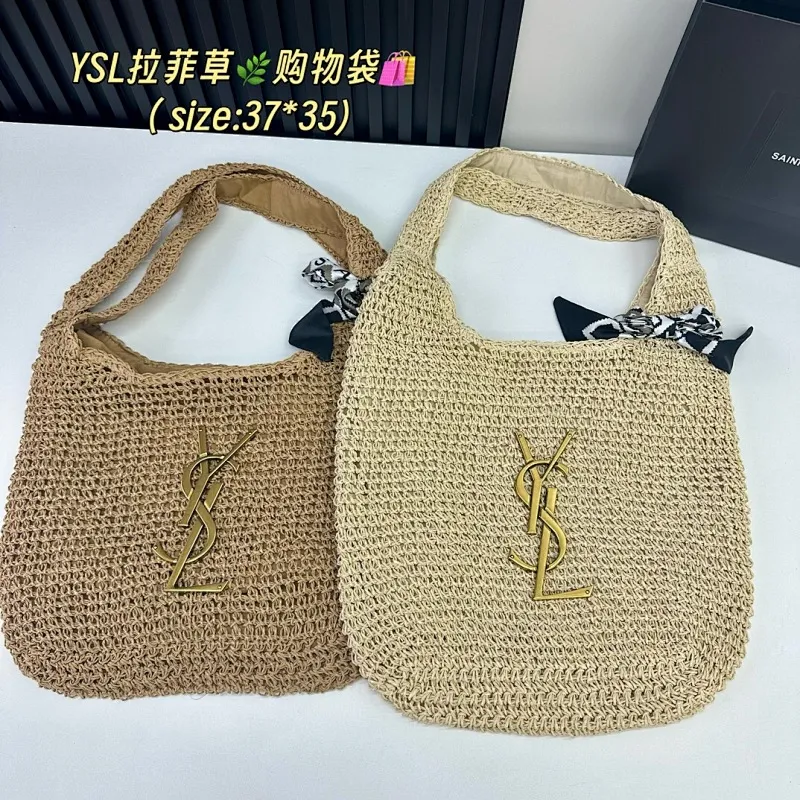 All Categories Official Website "Brand Women's Bags" Women's Bags 💙 YSL 2025 New YSL Woven Tote Bag