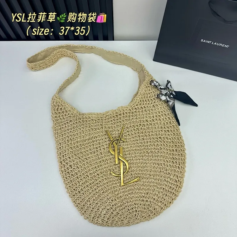 All Categories Official Website "Brand Women's Bags" Women's Bags 💙 YSL 2025 New YSL Woven Tote Bag