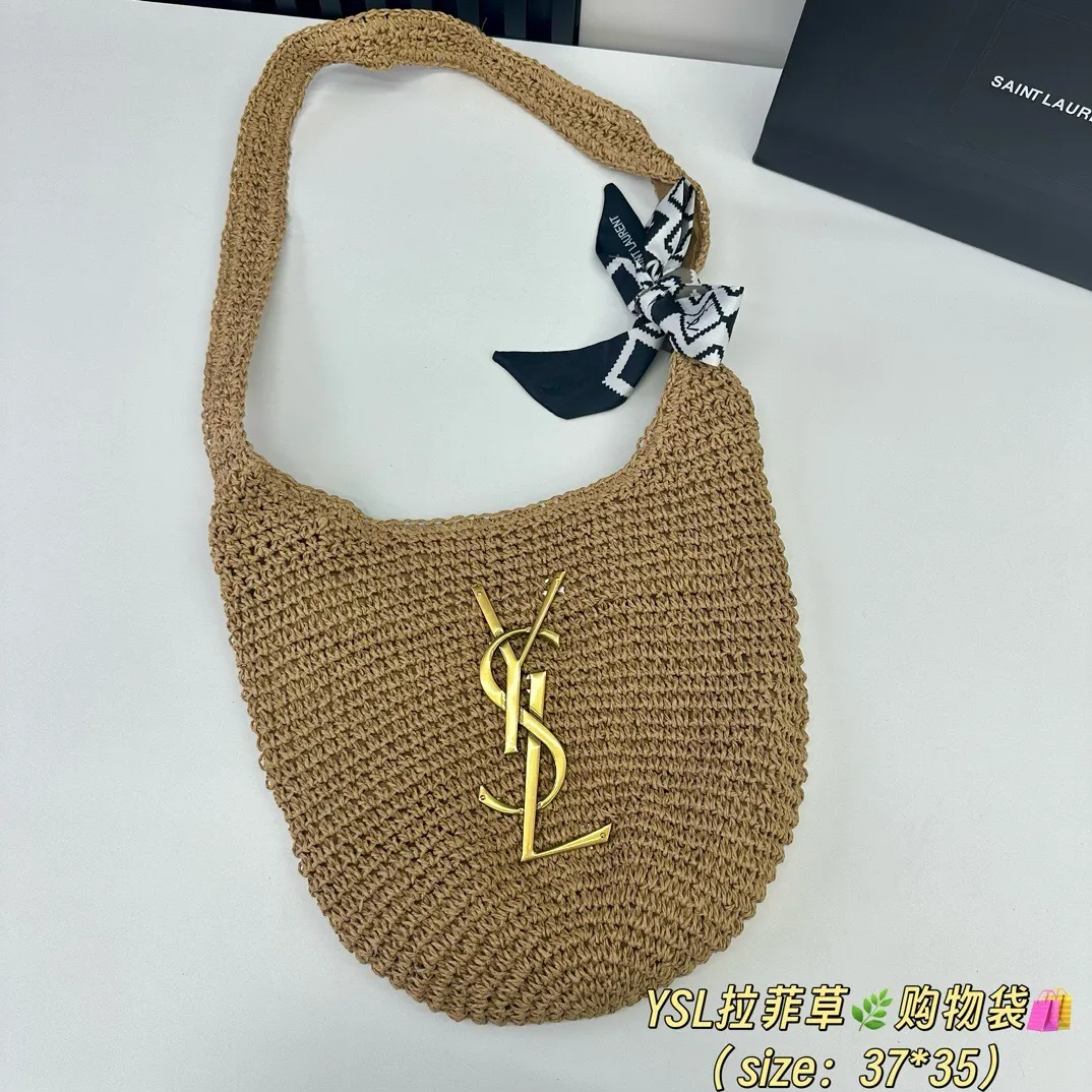 All Categories Official Website "Brand Women's Bags" Women's Bags 💙 YSL 2025 New YSL Woven Tote Bag