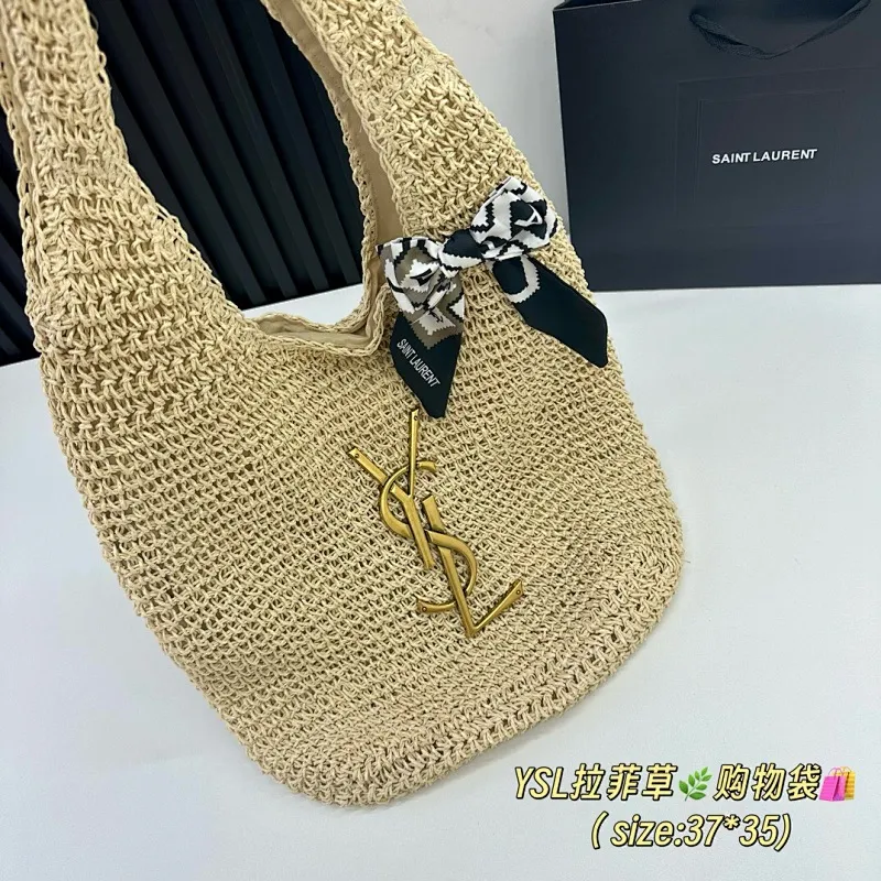 All Categories Official Website "Brand Women's Bags" Women's Bags 💙 YSL 2025 New YSL Woven Tote Bag