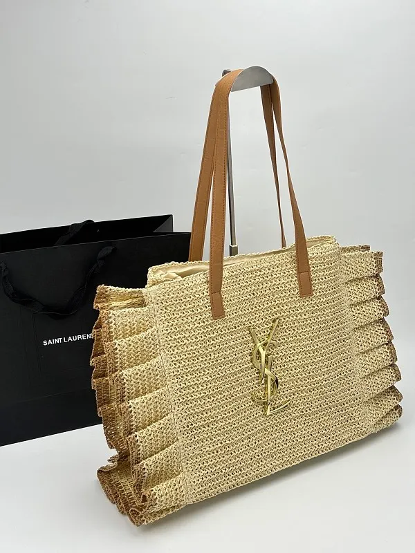 All Categories Official Website "Brand Women's Bags" Women's Bags 💙 YSL 2026 Official Website YSL Straw Tote Bag