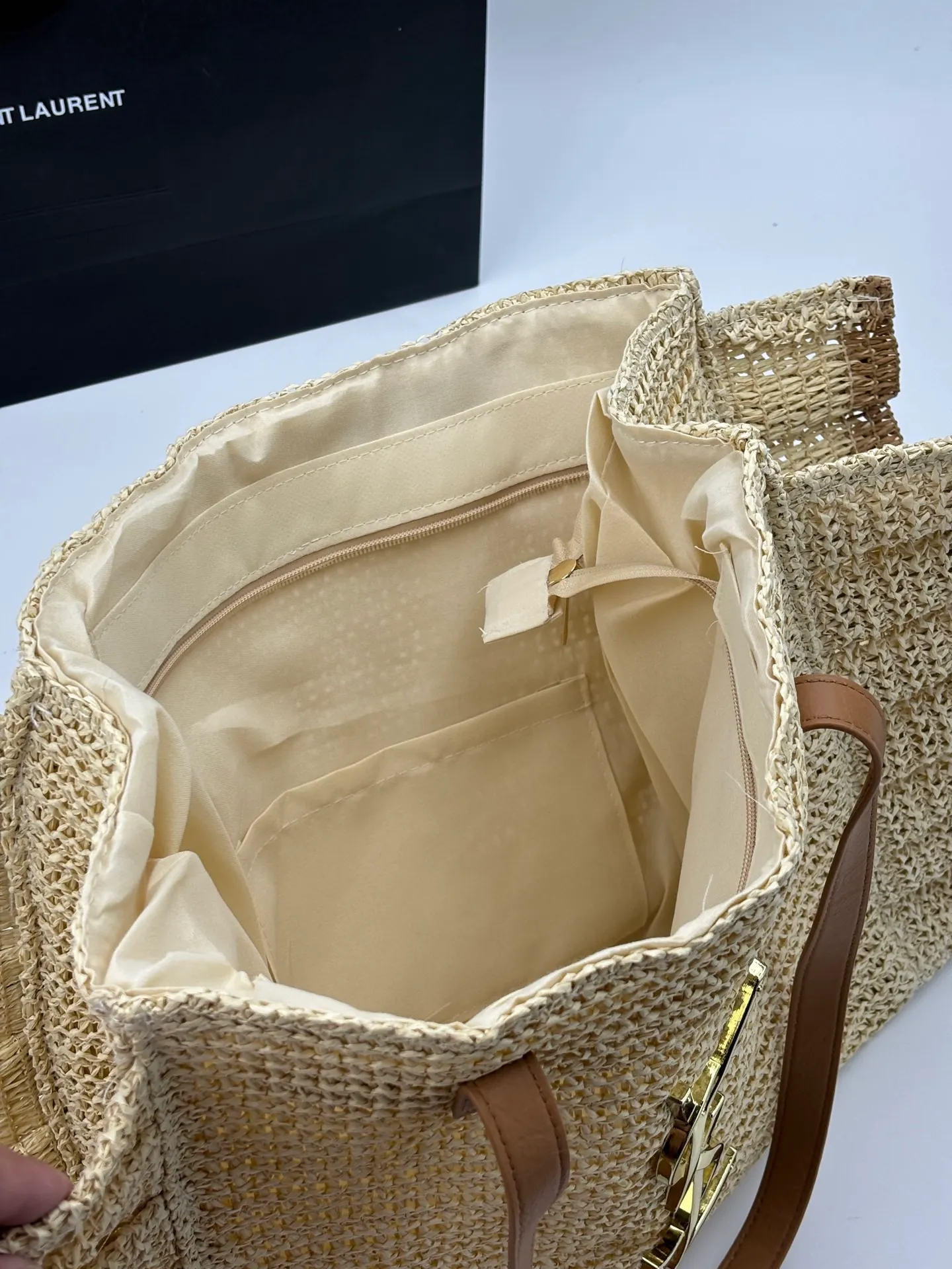 All Categories Official Website "Brand Women's Bags" Women's Bags 💙 YSL 2026 Official Website YSL Straw Tote Bag