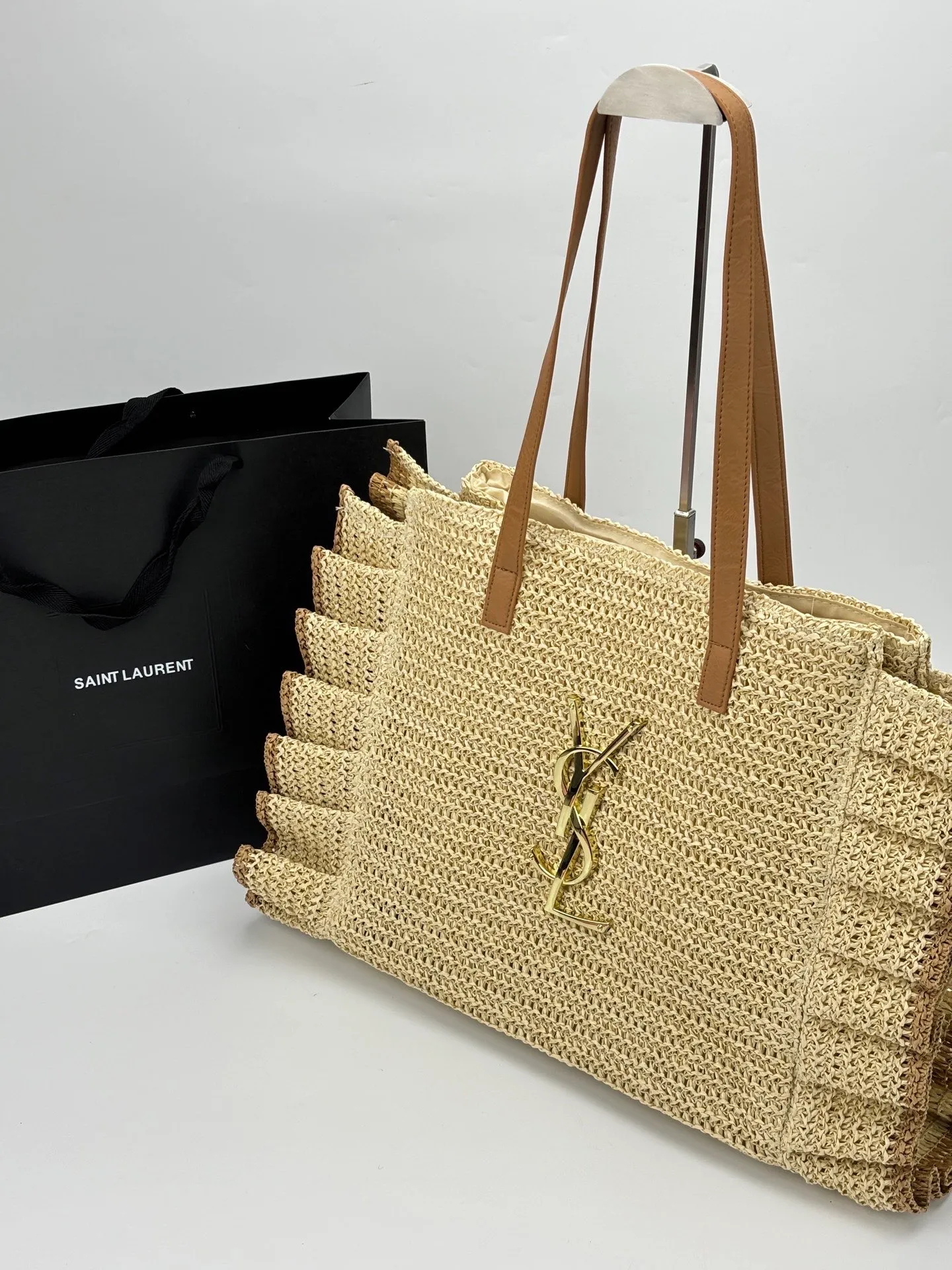 All Categories Official Website "Brand Women's Bags" Women's Bags 💙 YSL 2026 Official Website YSL Straw Tote Bag