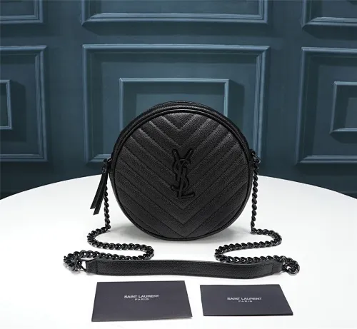 All categories Official website "Brand Women's Bags" Women's Bags 💙 YSL 2023 New YSL Small Round Bag