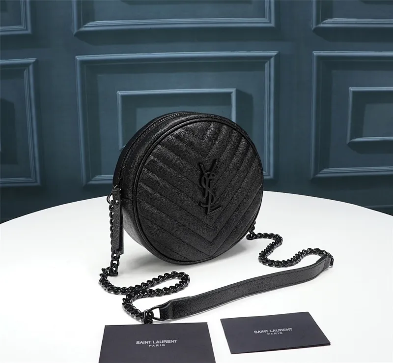 All categories Official website "Brand Women's Bags" Women's Bags 💙 YSL 2023 New YSL Small Round Bag