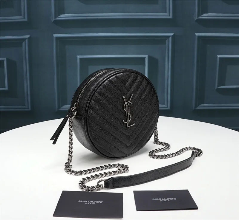 All categories Official website "Brand Women's Bags" Women's Bags 💙 YSL 2023 New YSL Small Round Bag