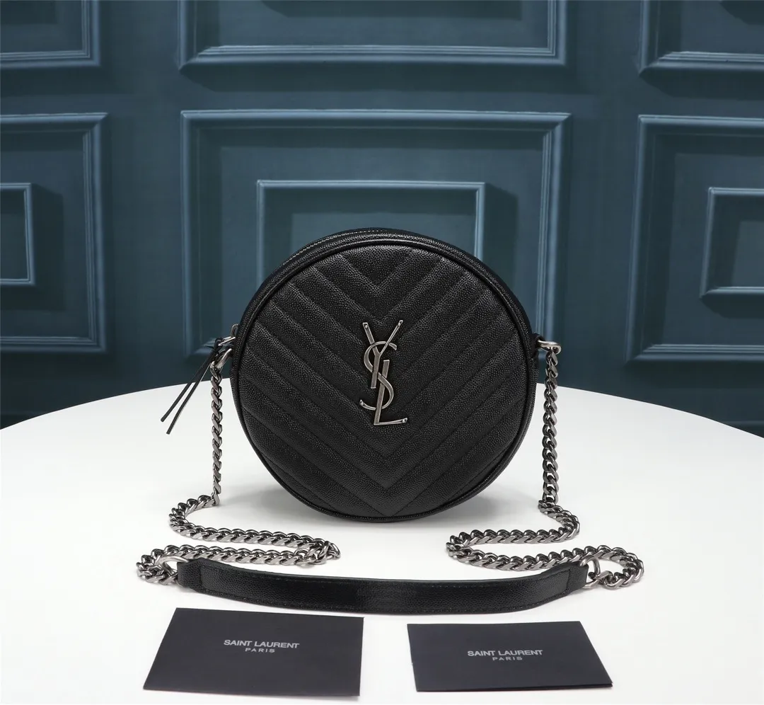 All categories Official website "Brand Women's Bags" Women's Bags 💙 YSL 2023 New YSL Small Round Bag
