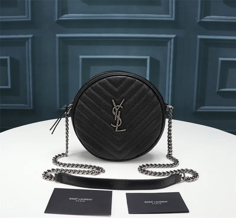 All categories Official website "Brand Women's Bags" Women's Bags 💙 YSL 2023 New YSL Small Round Bag