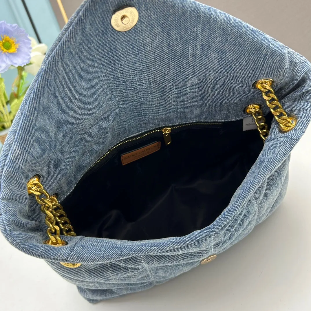 All Categories Official Website "Brand Women's Bags" Women's Bags 💙 YSL 2023 New YSL Denim Camera Bag