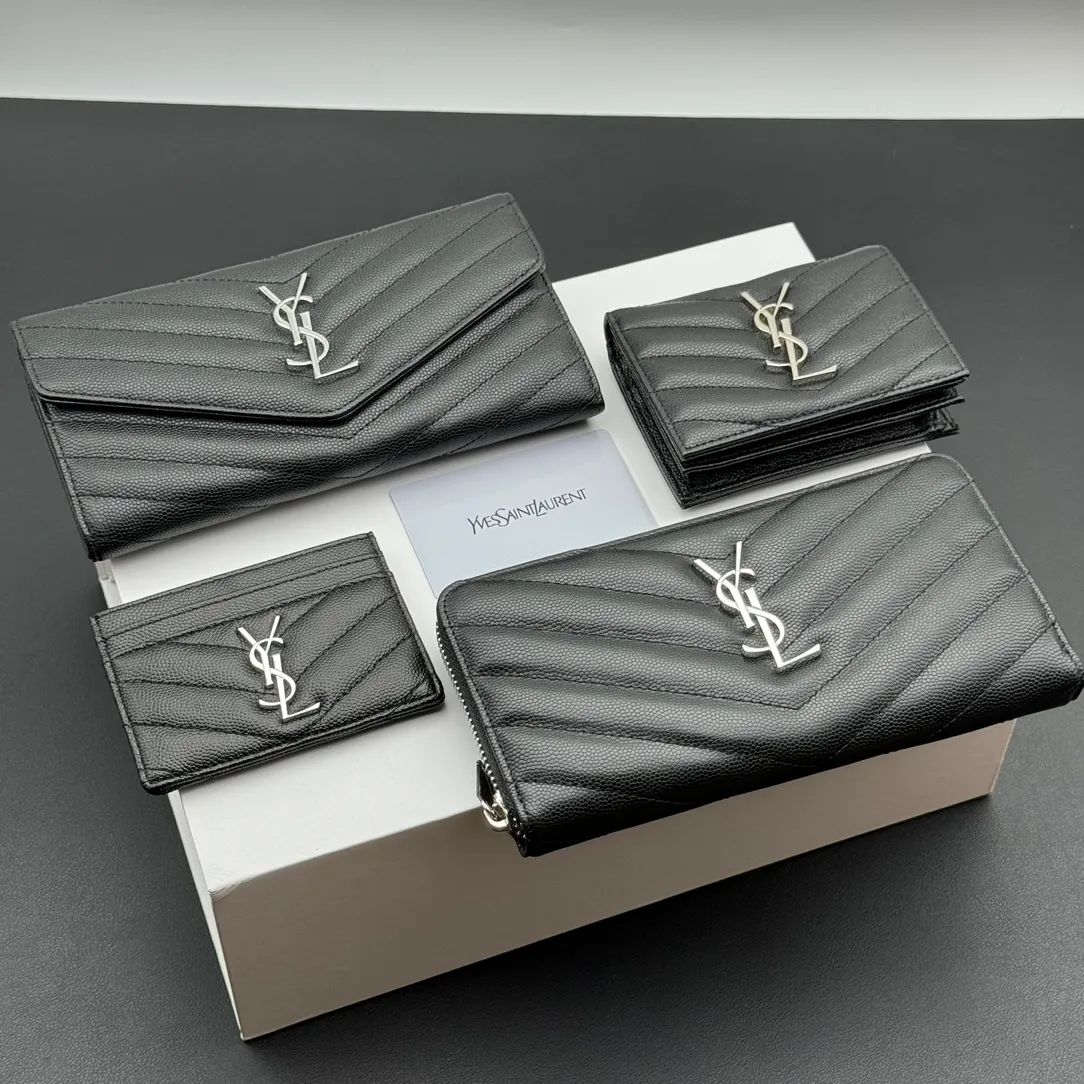YSL Caviar Silver and Gold Series Collection💎
