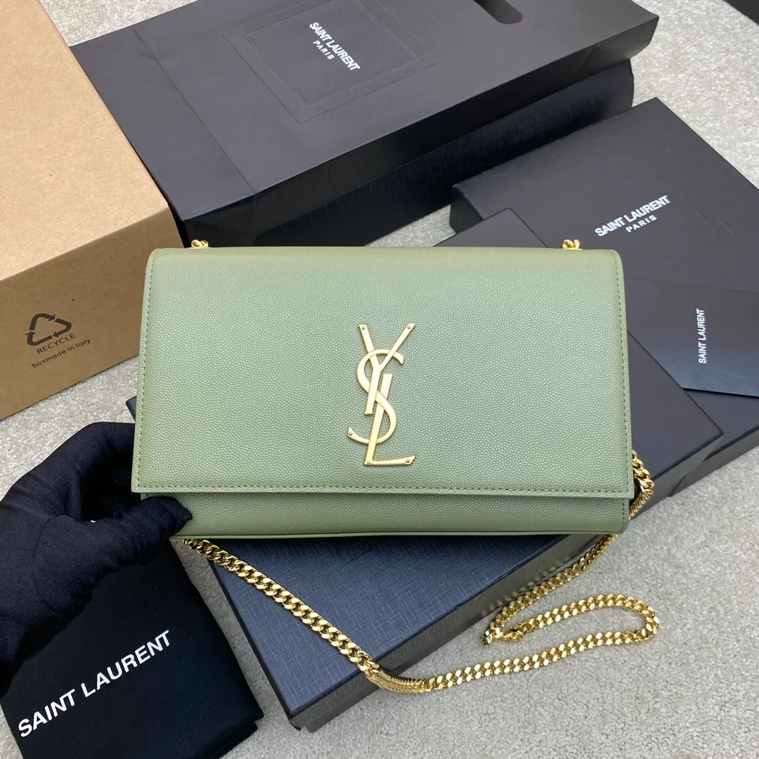 💰1260 Avocado green ball pattern/gold buckle 🌈Y’s most classic style Kate chain crossbody bag! A versatile style that is a must-have in every girl’s wardrobe! High-quality original South African cowhide, wear-resistant and scratch-resistant, no need to take special care of it💫Believe me, kate is definitely an eternal classic. No one would dare to call themselves fashionable without a Y family tassel bag👍20210630 Model: 354021 [Original leather] Size: 24x14.5x5.5cm