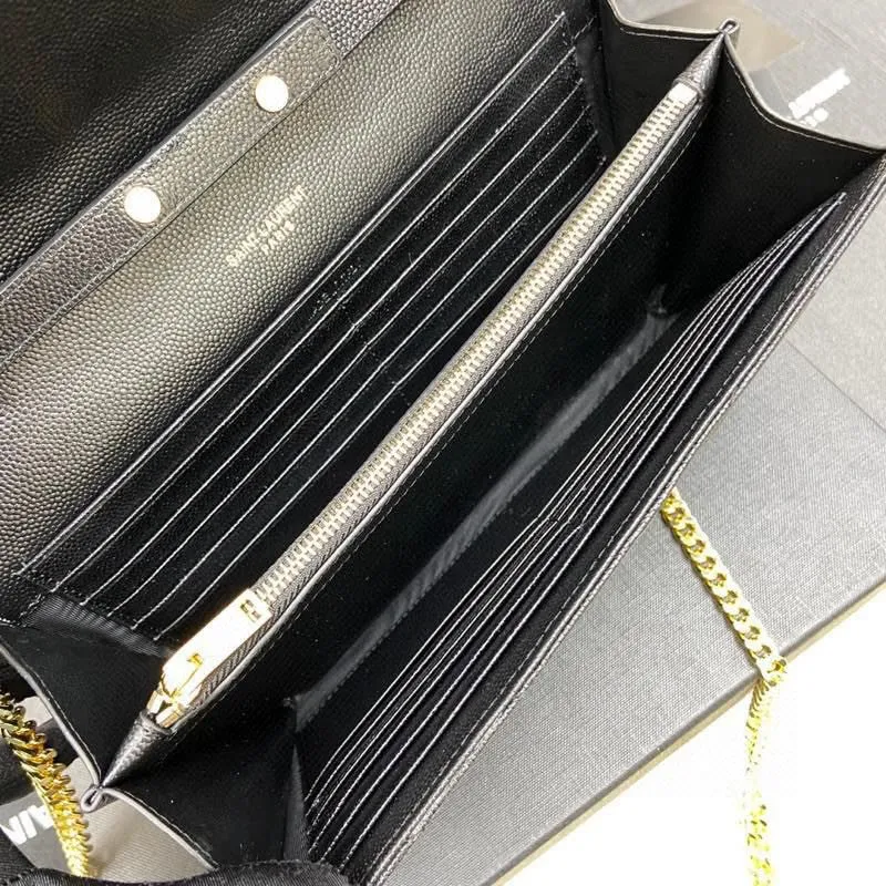 Black ball grain leather/gold buckle 🌈MONOGRAM caviar pattern original leather version envelope bag👍A super practical small bag, the most classic style 👏100% original cowhide with fine handcrafting; customized metal Y family logo highlights personality; flip-top design ensures safety of use; small bag has large capacity, with 20 card slots, two banknote compartments, two central compartments, and an inner zipper bag to hold everything‼ ️20210630 Model: 360452 [original leather] Size: 22.5*14*4cm