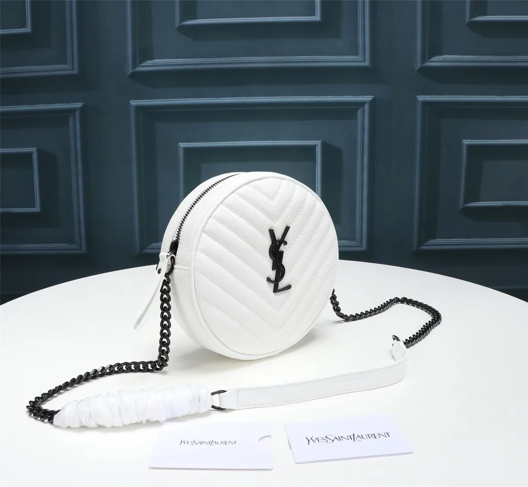 All categories Official website "Brand Women's Bags" Women's Bags 💙 YSL 2023 New YSL Small Round Bag