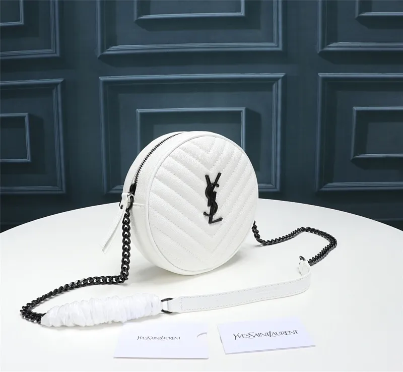 All categories Official website "Brand Women's Bags" Women's Bags 💙 YSL 2023 New YSL Small Round Bag
