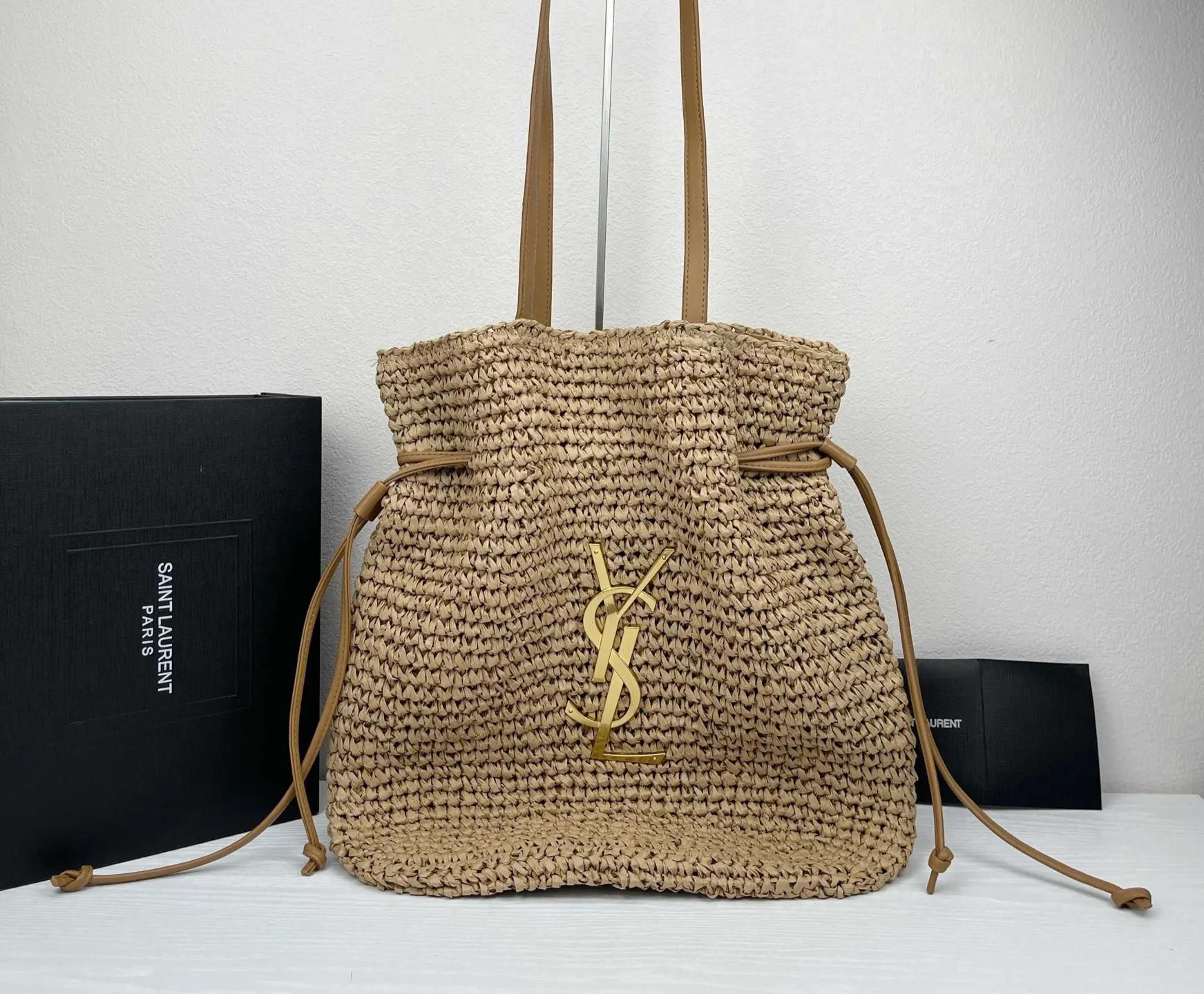 All Categories Official Website "Brand Women's Bags" Women's Bags 💙 YSL 2026 Official Website YSL Raffia Woven Bags
