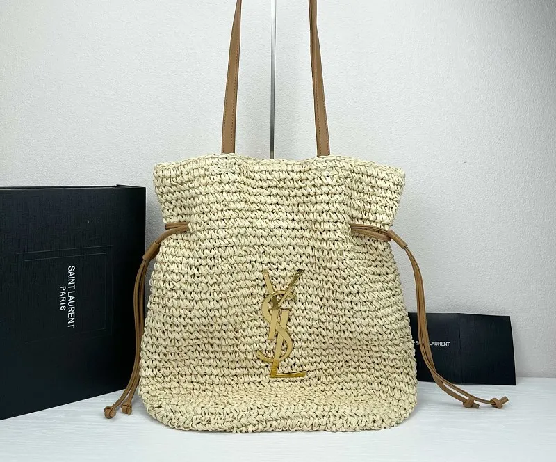All Categories Official Website "Brand Women's Bags" Women's Bags 💙 YSL 2026 Official Website YSL Raffia Woven Bags