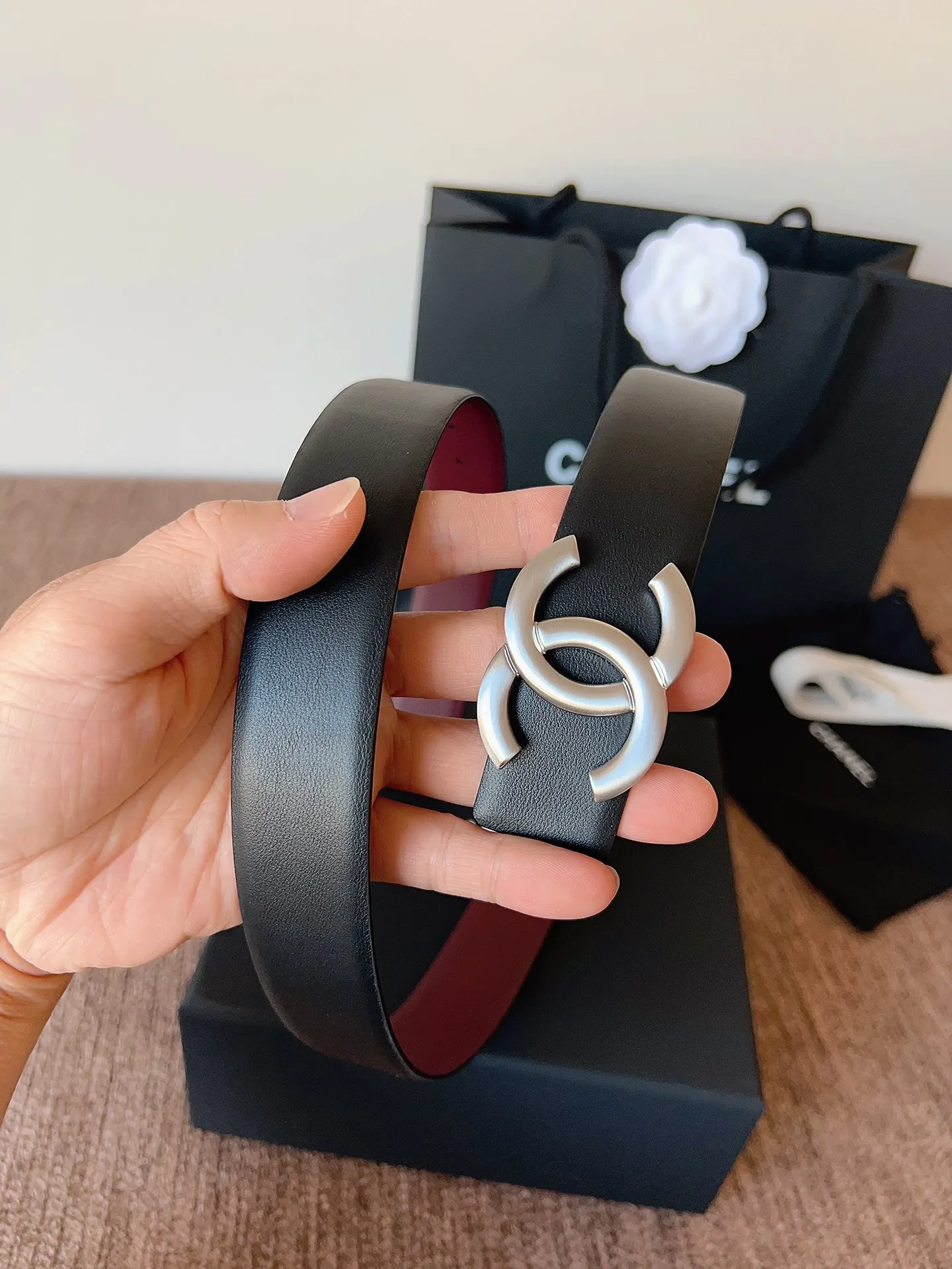 💰460💰Full package💰 💍Purchasing-grade Chanel CHANEL⚡️🌹3.0cm Xiaoxiang women's belt, double-sided imported first-layer original calfskin, pure copper hardware, low-key luxury