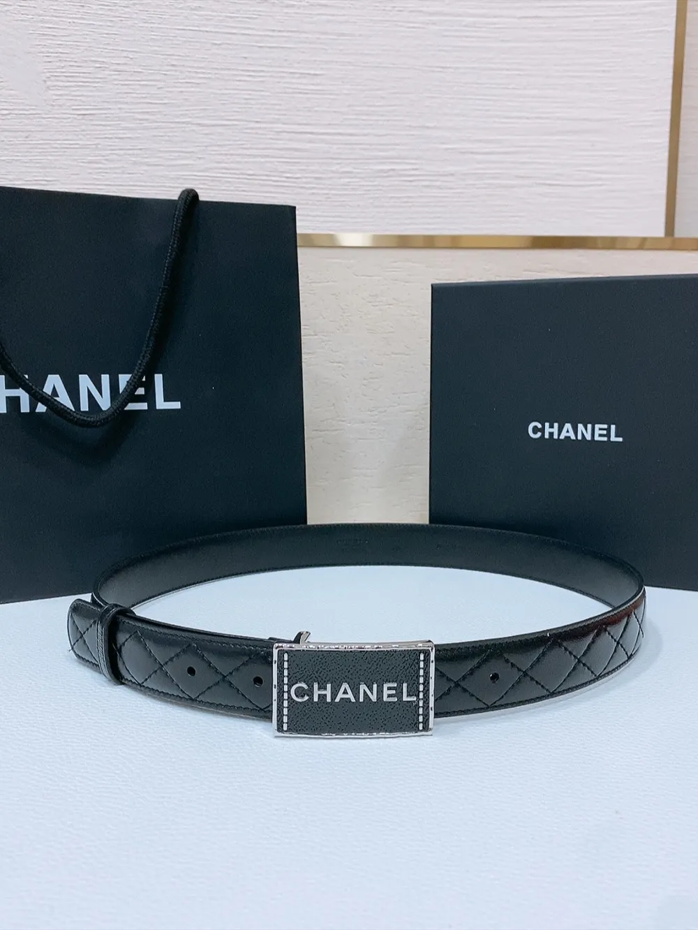 💰480💰Full package💰 💍Purchase level Chanel classic double C belt belt with logo buckle and imported calf and sheepskin body, perfect texture, simply the finishing touch in spring, belt diameter 3.0cm