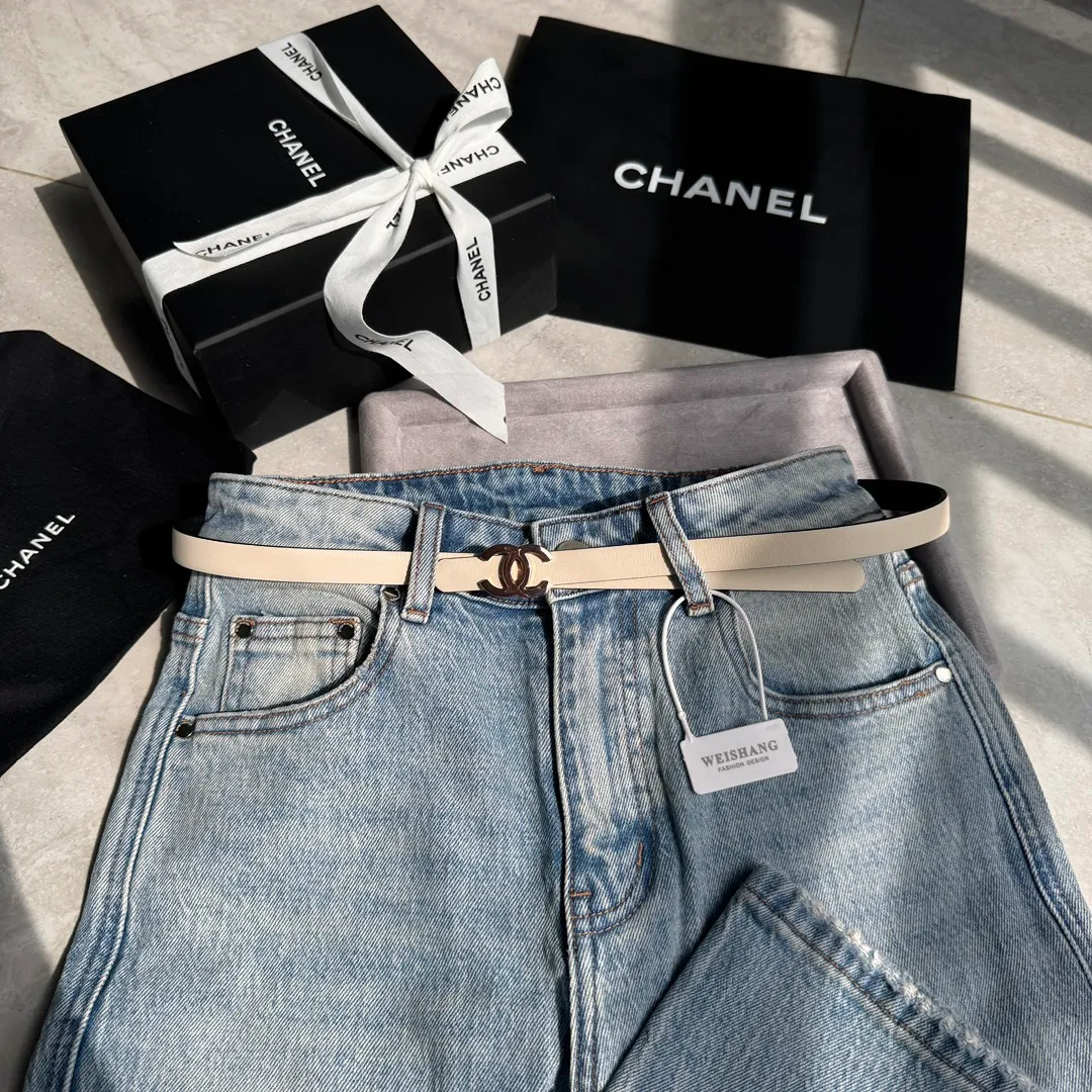 💰440💰Full package💰 💍Purchase-grade Chanel belt⚡️🌹Width 1.5cm, double-sided first-layer imported cowhide⚡️🌹Length: 75-100 Euro, copper five-button original mold opening and customization