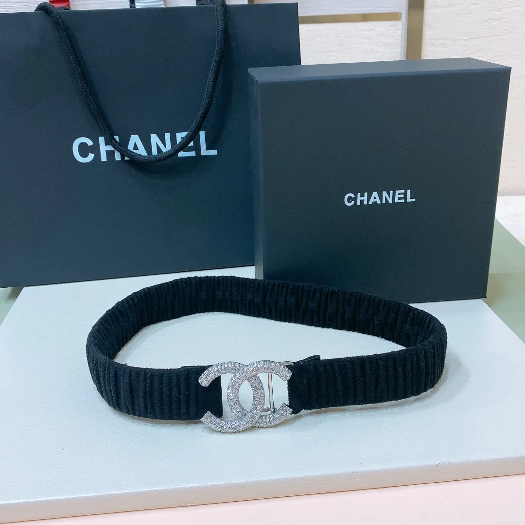 💰460💰Full package💰 💍Purchasing level Chanel⚡️🌹cc rhinestones Brass logo buckle Calfskin Silver metal and gold metal 3.0cm boutique Stretchy Versatile Elegant Size including buckle S=65cm total length (available 75, 80, 85) M=70cm L =75cm XL=80cm One size can be used in 3 to 4 sizes!