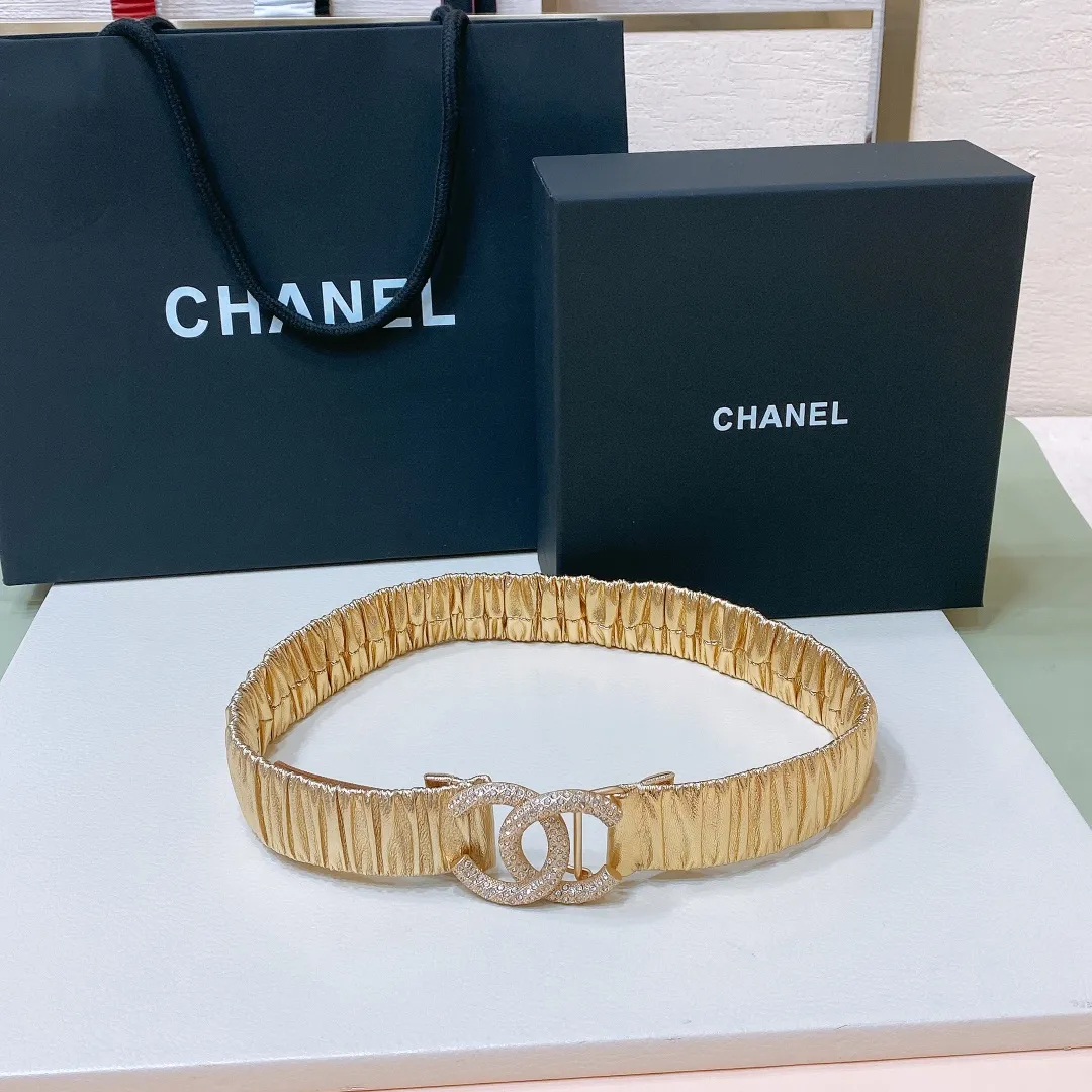 💰460💰Full package💰 💍Purchasing level Chanel⚡️🌹cc rhinestones Brass logo buckle Calfskin Silver metal and gold metal 3.0cm boutique Stretchy Versatile Elegant Size including buckle S=65cm total length (available 75, 80, 85) M=70cm L =75cm XL=80cm One size can be used in 3 to 4 sizes!