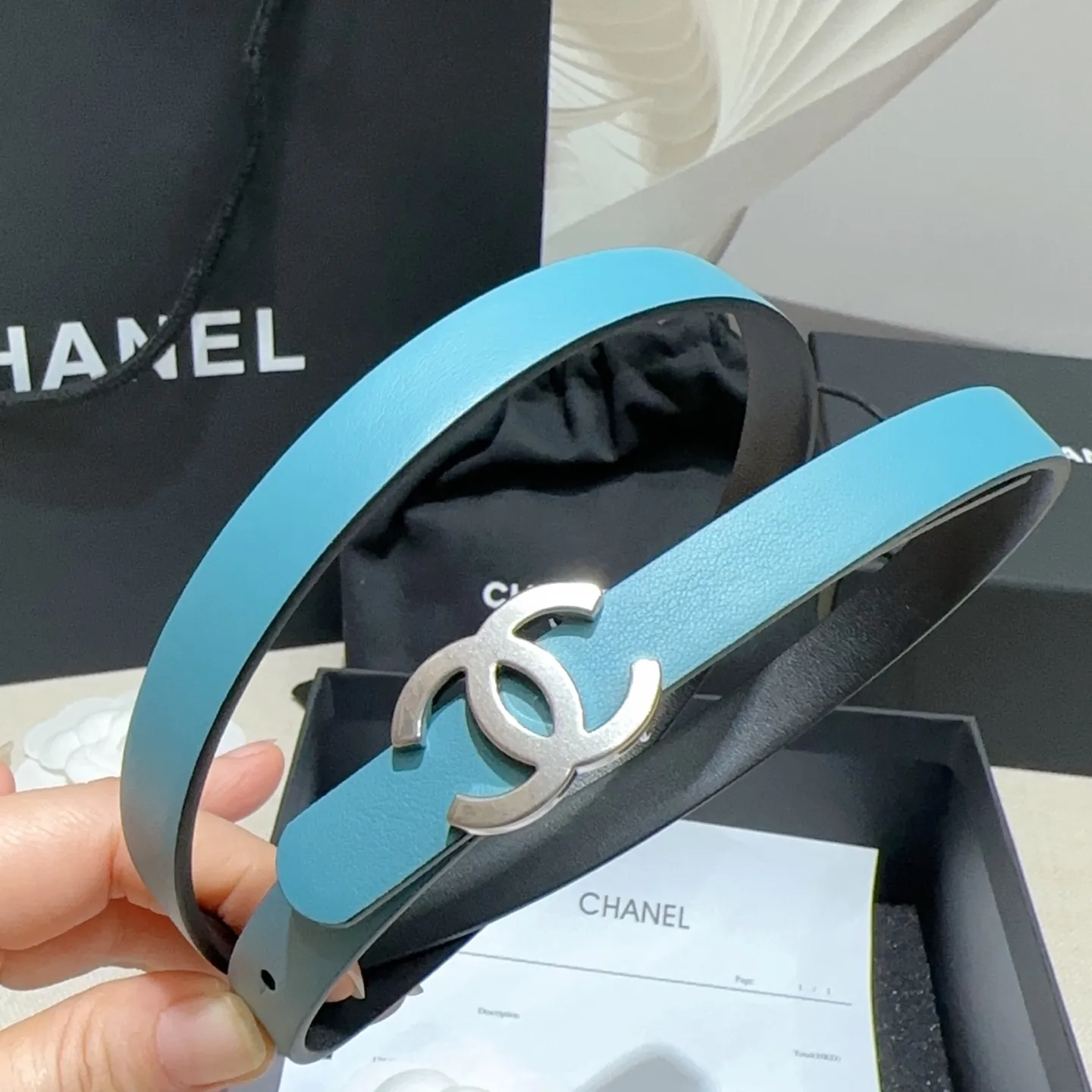 💰440💰Full package💰 💍Purchase-grade Chanel belt⚡️🌹Width 1.5cm, double-sided first-layer imported cowhide⚡️🌹Length: 75-100 Euro, copper five-button original mold opening and customization