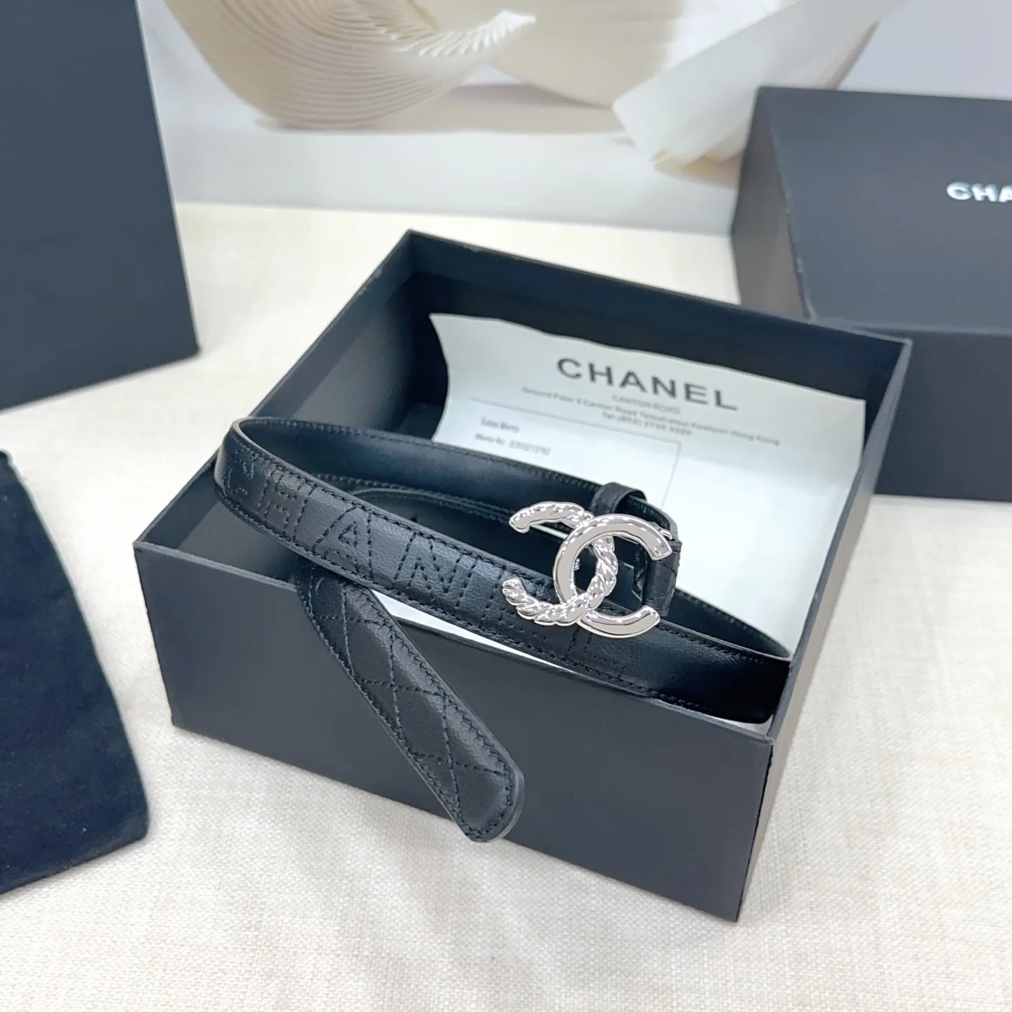 💰480💰Full package💰 💍Purchasing-grade Chanel belt⚡️🌹Width 2.0cm, double-sided first-layer cowhide, length 75-100cm European⚡️🌹Copper hardware buckle original mold opening and customization