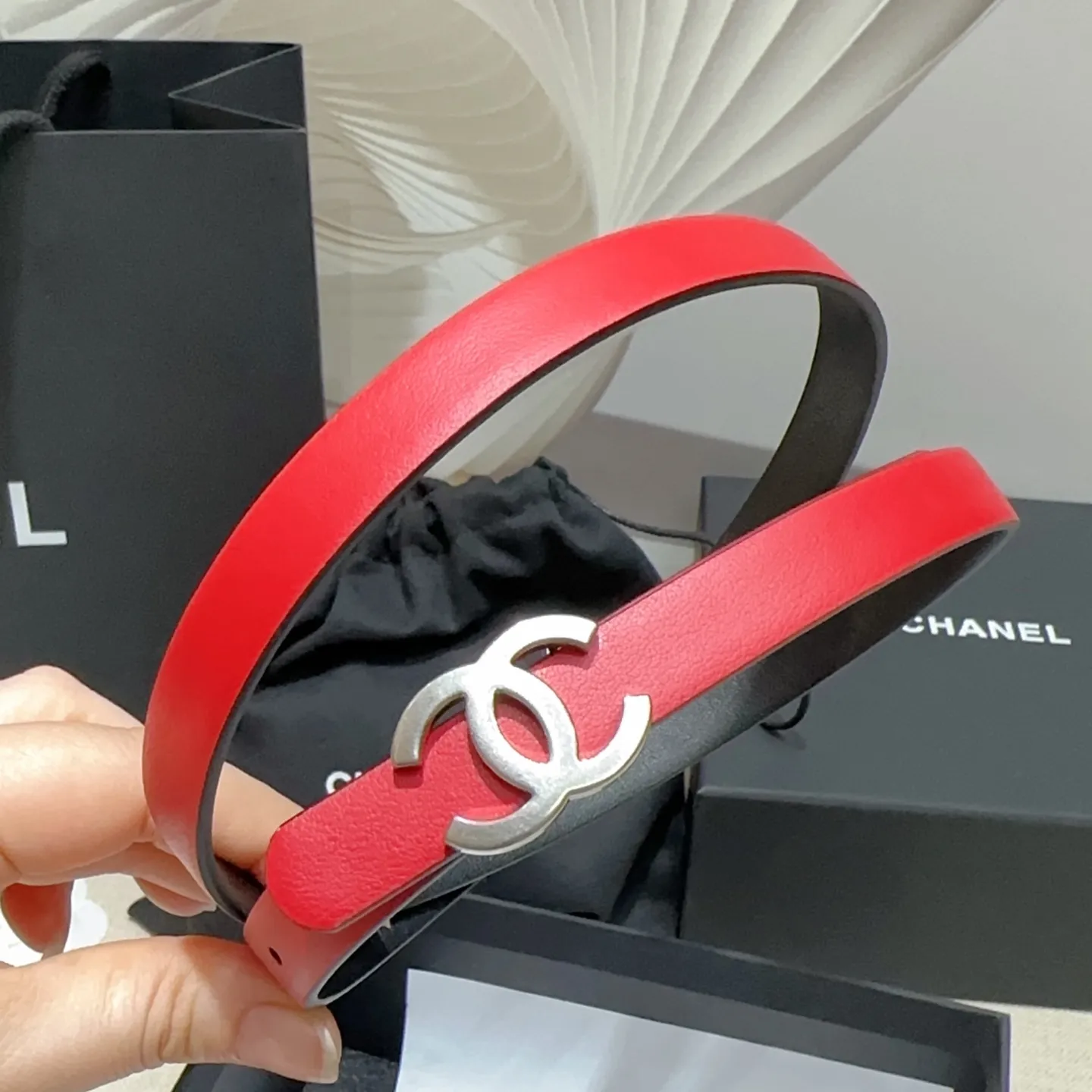 💰440💰Full package💰 💍Purchase-grade Chanel belt⚡️🌹Width 1.5cm, double-sided first-layer imported cowhide⚡️🌹Length: 75-100 Euro, copper five-button original mold opening and customization