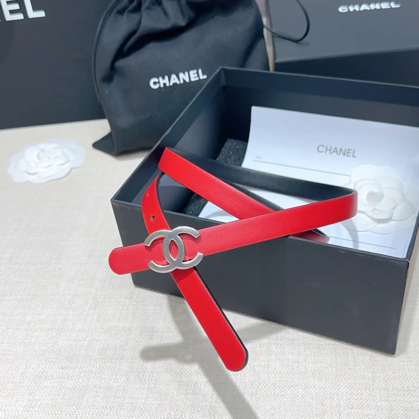 💰440💰Full package💰 💍Purchase-grade Chanel belt⚡️🌹Width 1.5cm, double-sided first-layer imported cowhide⚡️🌹Length: 75-100 Euro, copper five-button original mold opening and customization