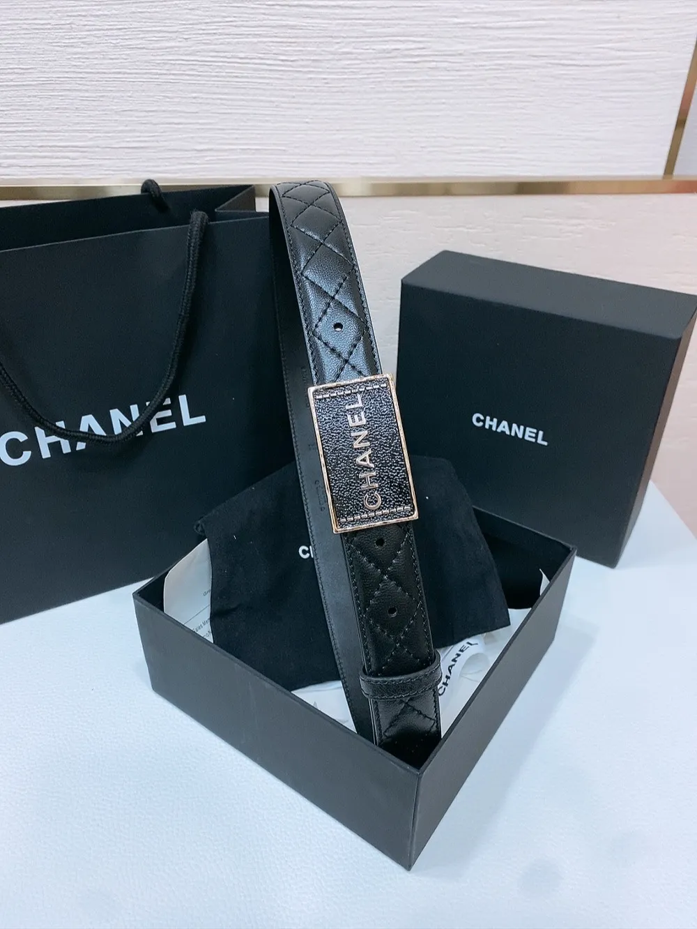 💰480💰Full package💰 💍Purchase level Chanel classic double C belt belt with logo buckle and imported calf and sheepskin body, perfect texture, simply the finishing touch in spring, belt diameter 3.0cm