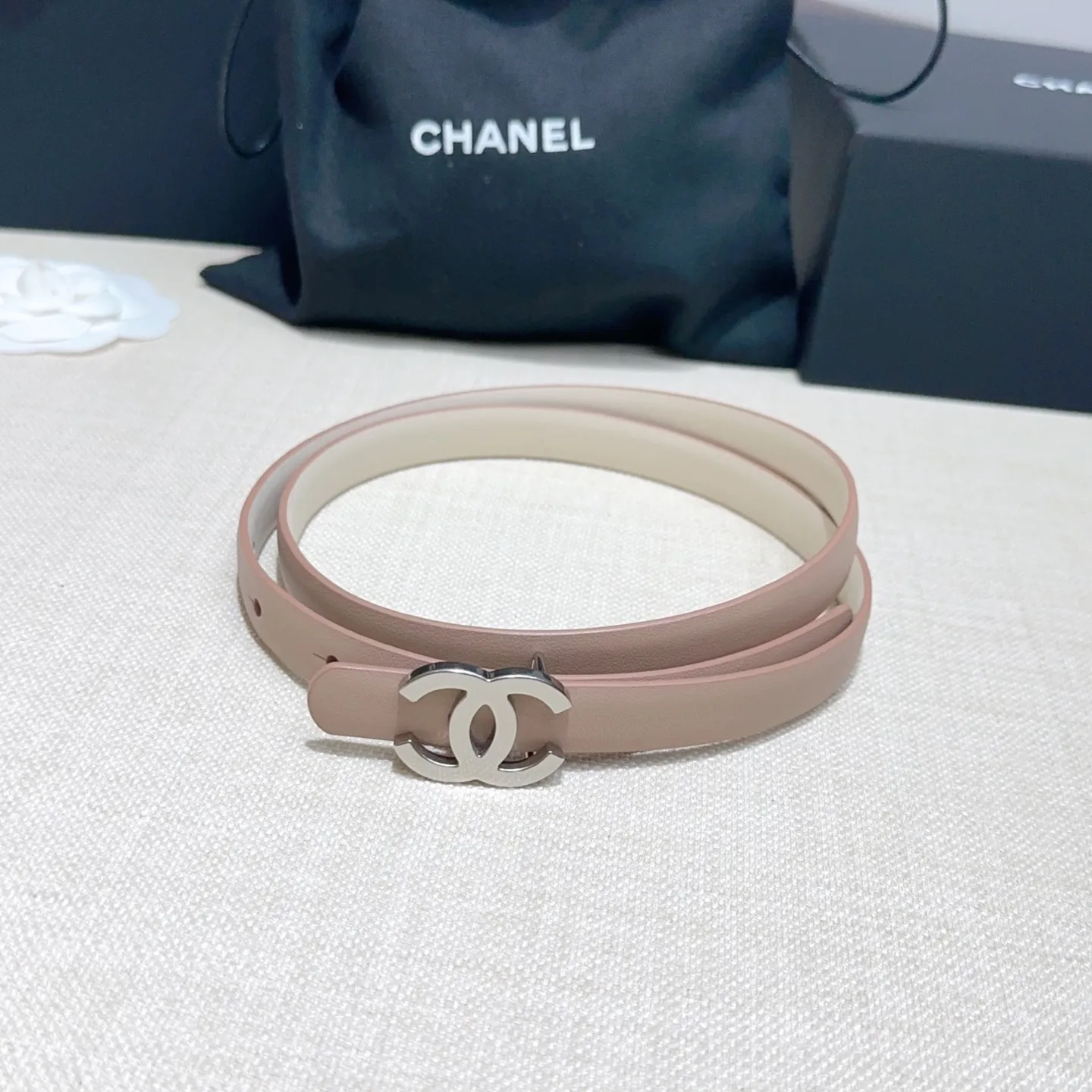 💰440💰Full package💰 💍Purchase-grade Chanel belt⚡️🌹Width 1.5cm, double-sided first-layer imported cowhide⚡️🌹Length: 75-100 Euro, copper five-button original mold opening and customization