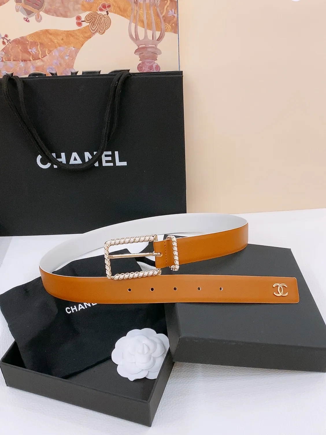 💰480💰Full package💰 💍Purchase level Chanel⚡️🌹Twisted twist pin buckle New design flip pin buckle with imported fetal cowhide belt⚡️🌹Soft touch and full texture Tail CC metal embellishment⚡️🌹Width 3.0cm
