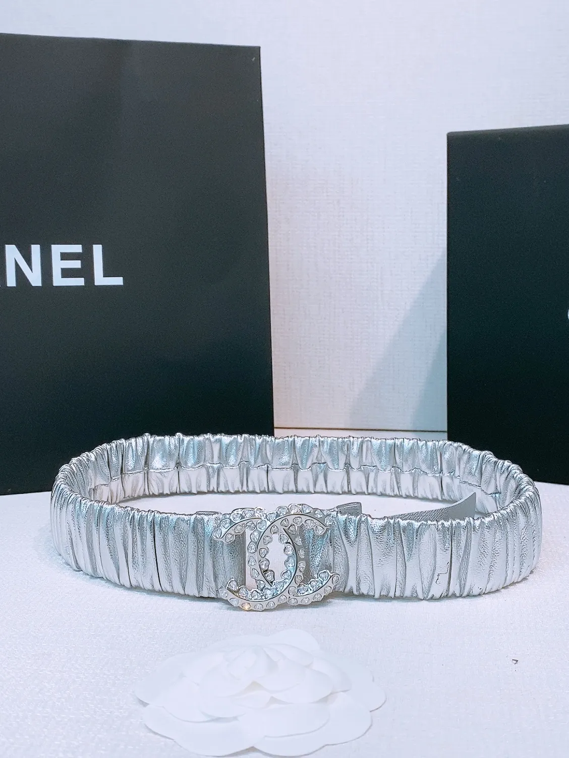💰460💰Full package💰 💍Purchase level Chanel ⚡️🌹chanel 25c cc rhinestones Brass logo buckle Calfskin Silver metal and gold metal 3.0cm boutique Full of elasticity Versatile Elegant Size including buckle S=65cm total length (available 75, 80, 85) M=70cm L =75cm XL=80cm, one size can be used in 3 to 4 sizes!