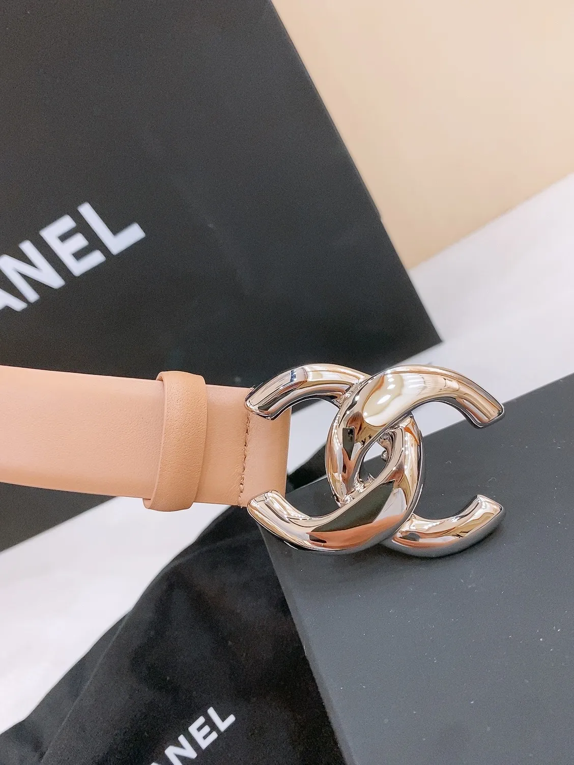 💰460💰Full package💰 💍Purchase level Chanel -chanel belt classic double C belt, CC hardware with imported calf leather body, perfect texture, simply the finishing touch in spring, belt diameter and width 3.0cm