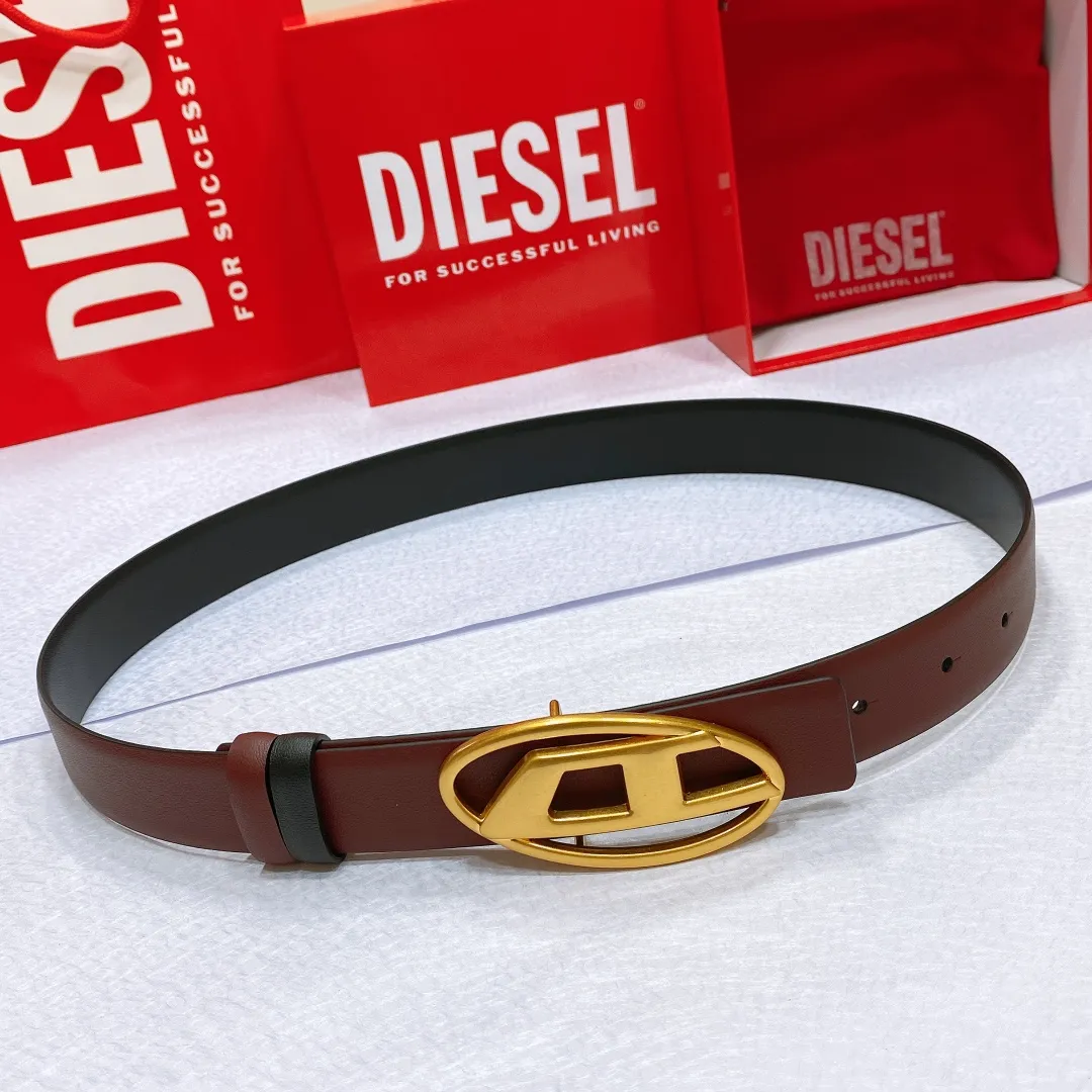 💰480💰Authentic packaging💰 💍Purchasing-grade Diesel leather, retro silver buckle, popular trendy brand, width 3.0cm, double-sided