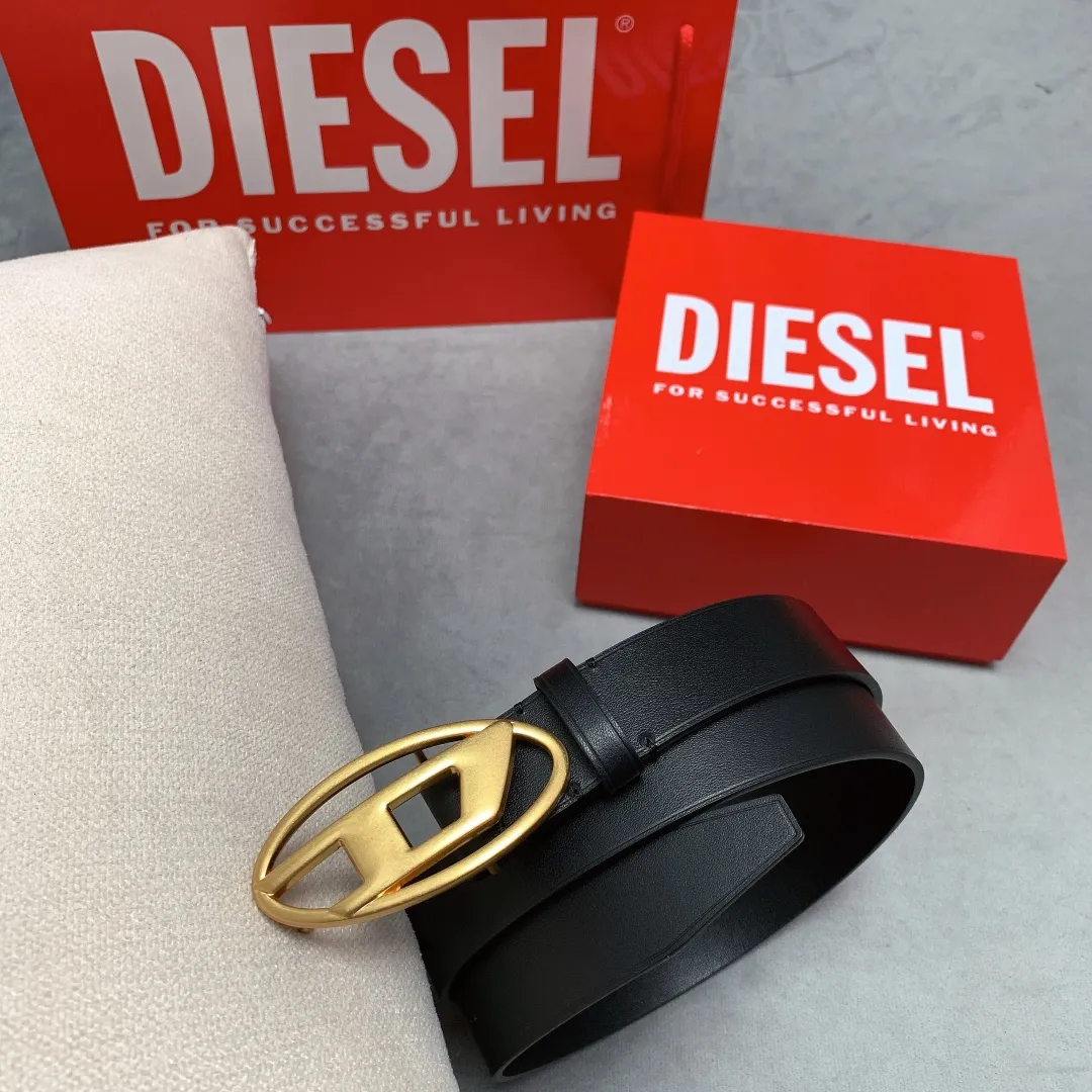 💰460💰Authentic packaging💰 💍Purchase-grade DIESEL pressed calfskin thin belt, double cowhide with waistband 3.0 women's belt!