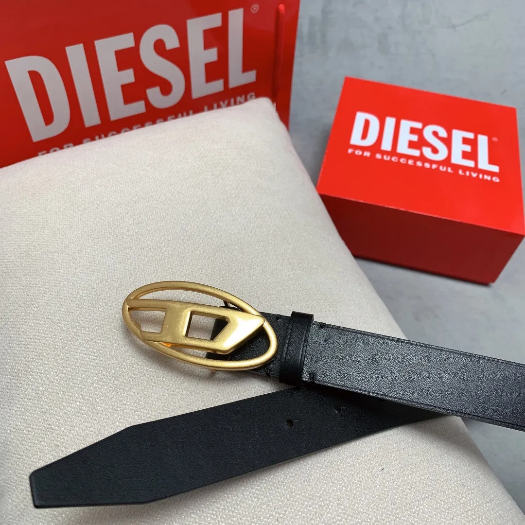 💰460💰Authentic packaging💰 💍Purchase-grade DIESEL pressed calfskin thin belt, double cowhide with waistband 3.0 women's belt!