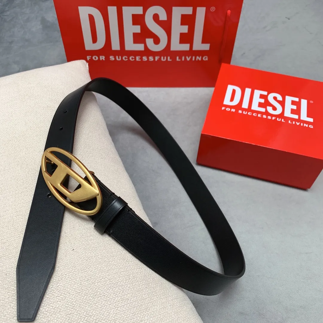 💰460💰Authentic packaging💰 💍Purchase-grade DIESEL pressed calfskin thin belt, double cowhide with waistband 3.0 women's belt!