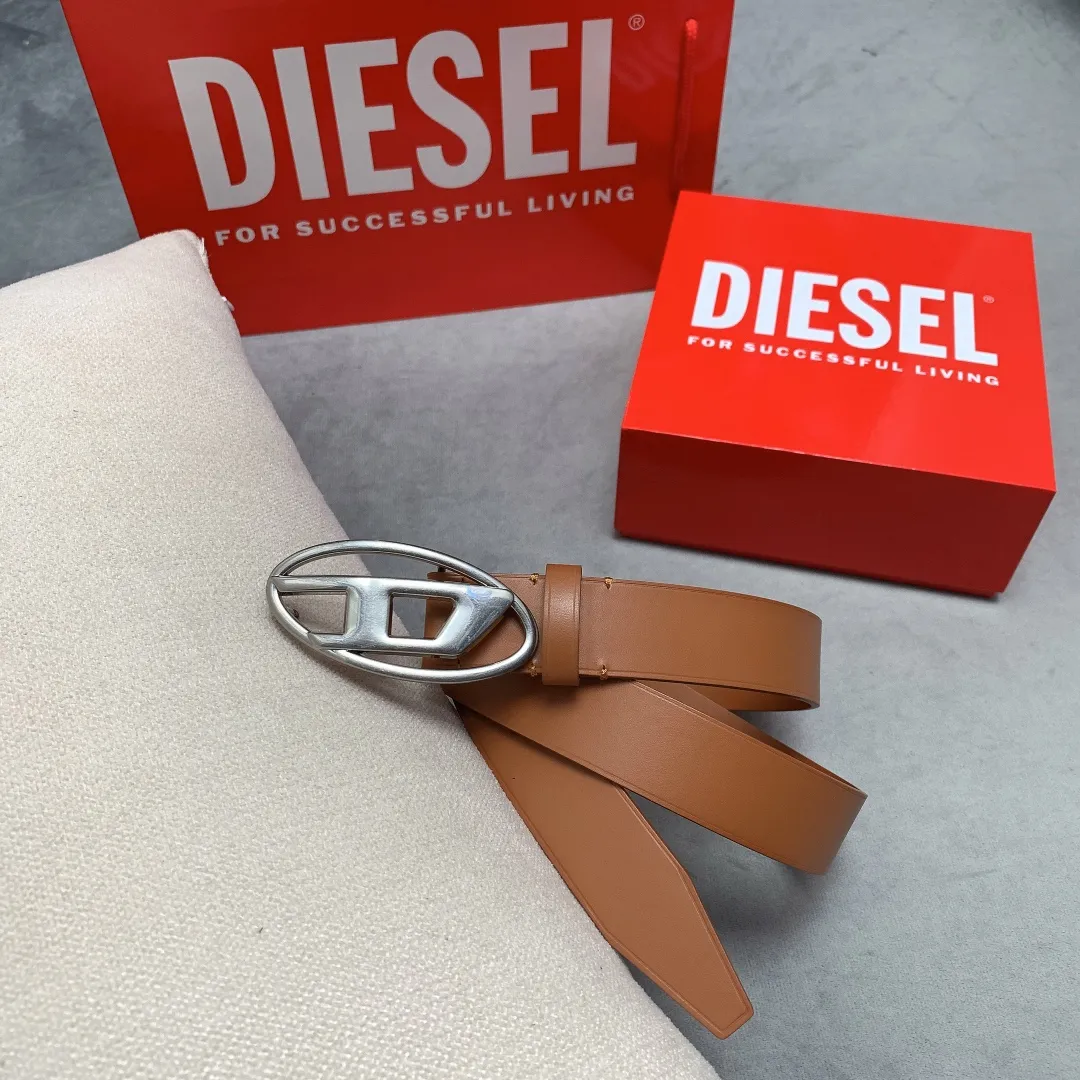 💰460💰Authentic packaging💰 💍Purchase-grade DIESEL pressed calfskin thin belt, double cowhide with waistband 3.0 women's belt!