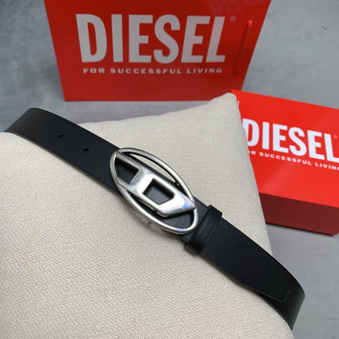💰460💰Authentic packaging💰 💍Purchase-grade DIESEL pressed calfskin thin belt, double cowhide with waistband 3.0 women's belt!