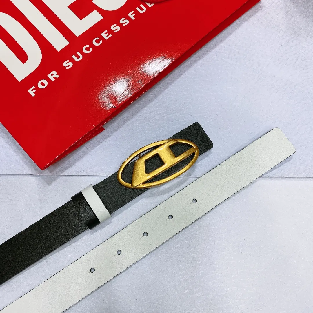 💰480💰Authentic packaging💰 💍Purchasing-grade Diesel leather, retro silver buckle, popular trendy brand, width 3.0cm, double-sided