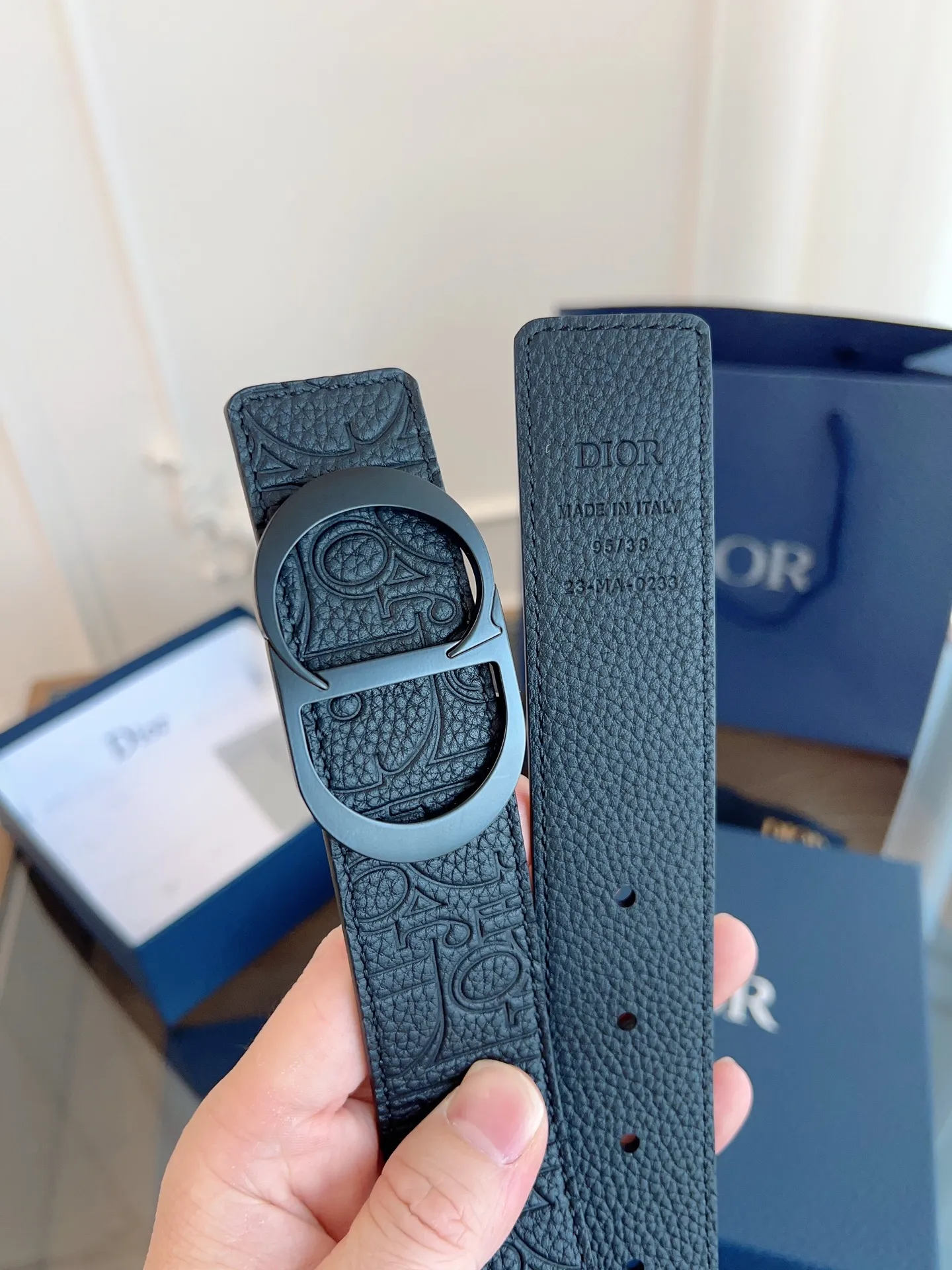 💰480💰Full package💰 💍Purchase-grade "DIOR" Dior/enhanced version🇫🇷French original leather, black/embossed full leather. The quality is beyond doubt. There is no better, only the best. Size 3.5 cm