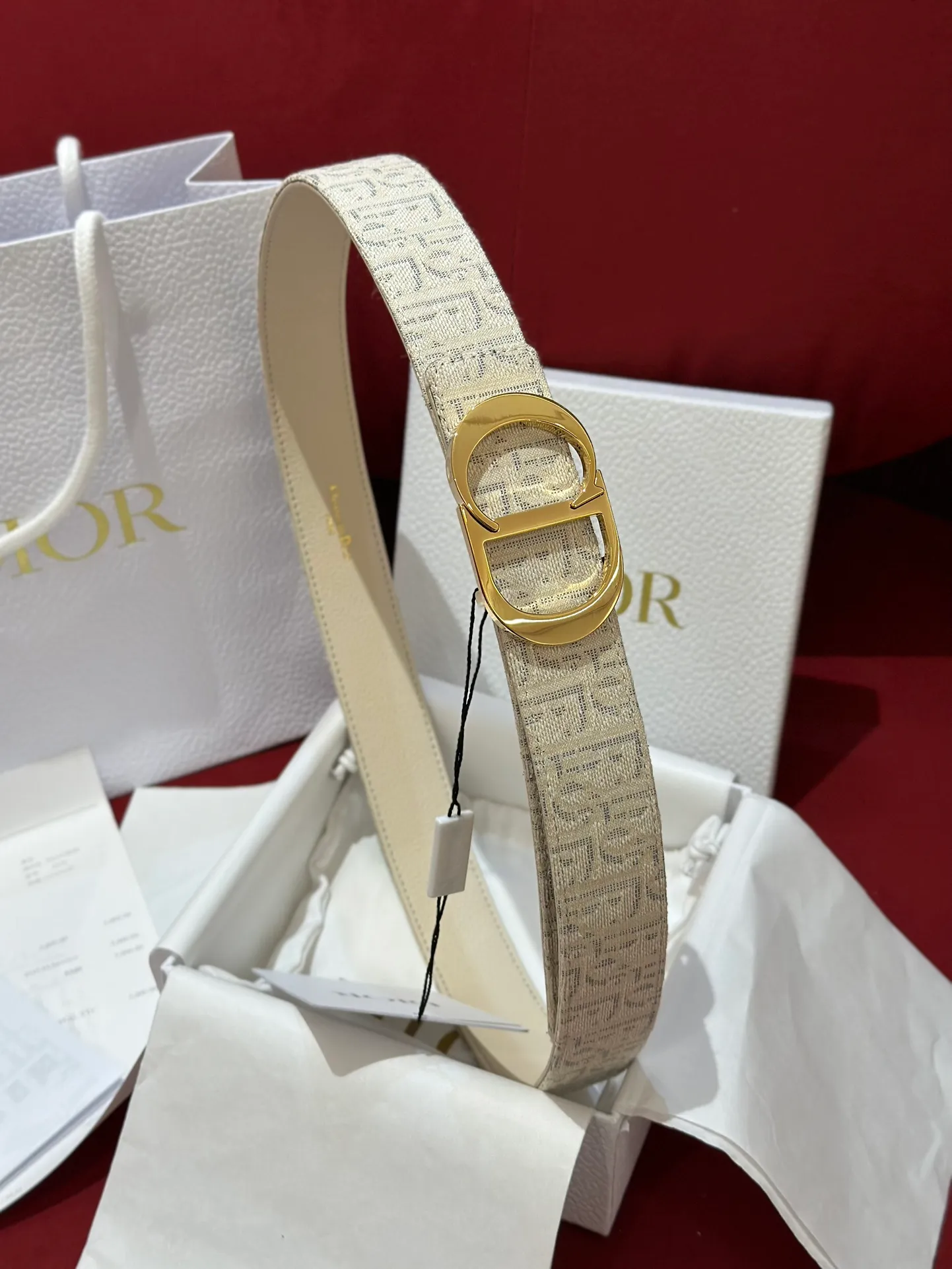 💰460💰Full package💰 💍Purchase-grade Dior imported calfskin soft belt C. D classic logo metal buckle new design buckle calfskin soft belt 3.5cm boutique