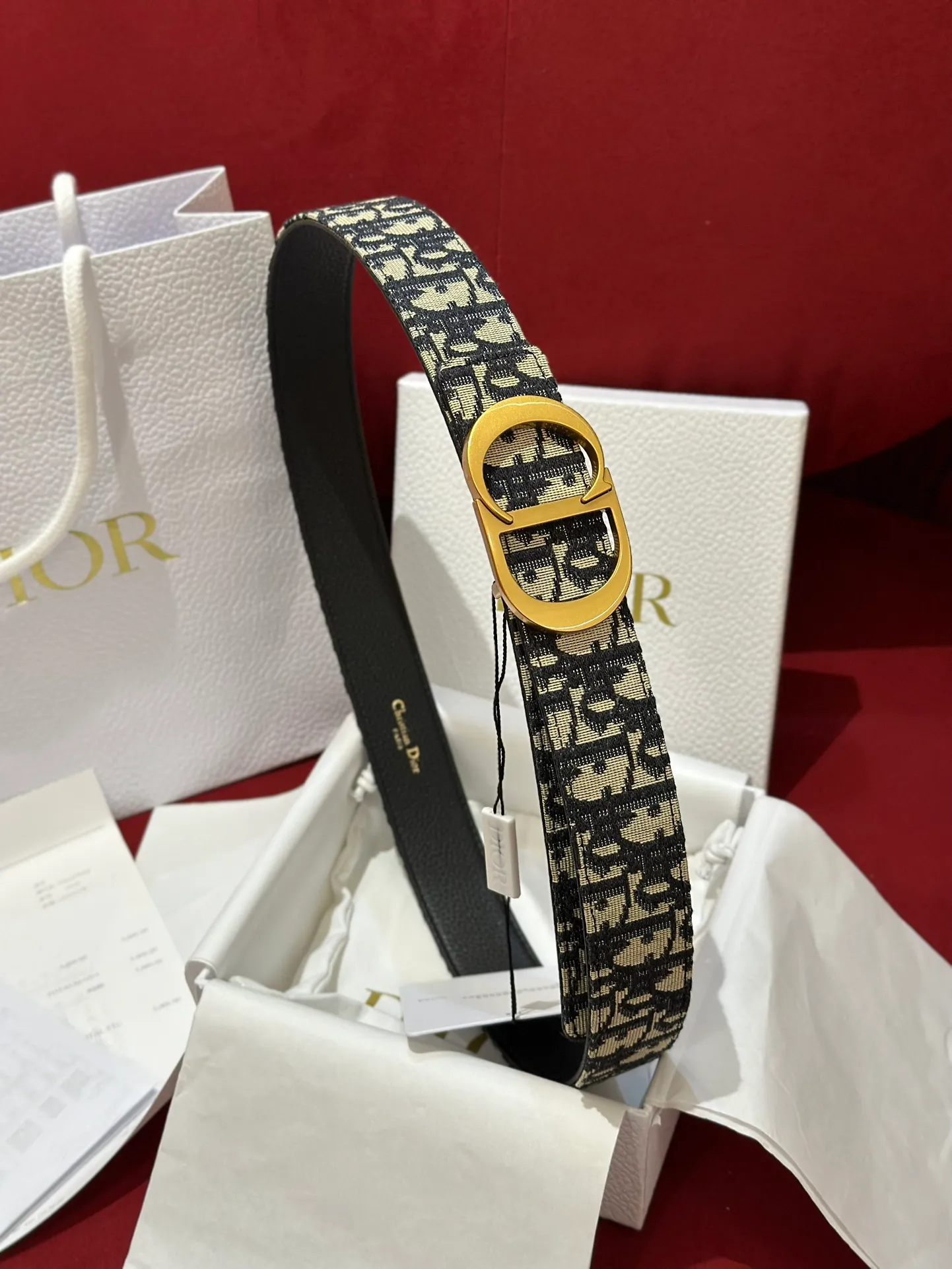 💰460💰Full package💰 💍Purchase-grade Dior imported calfskin soft belt C. D classic logo metal buckle new design buckle calfskin soft belt 3.5cm boutique