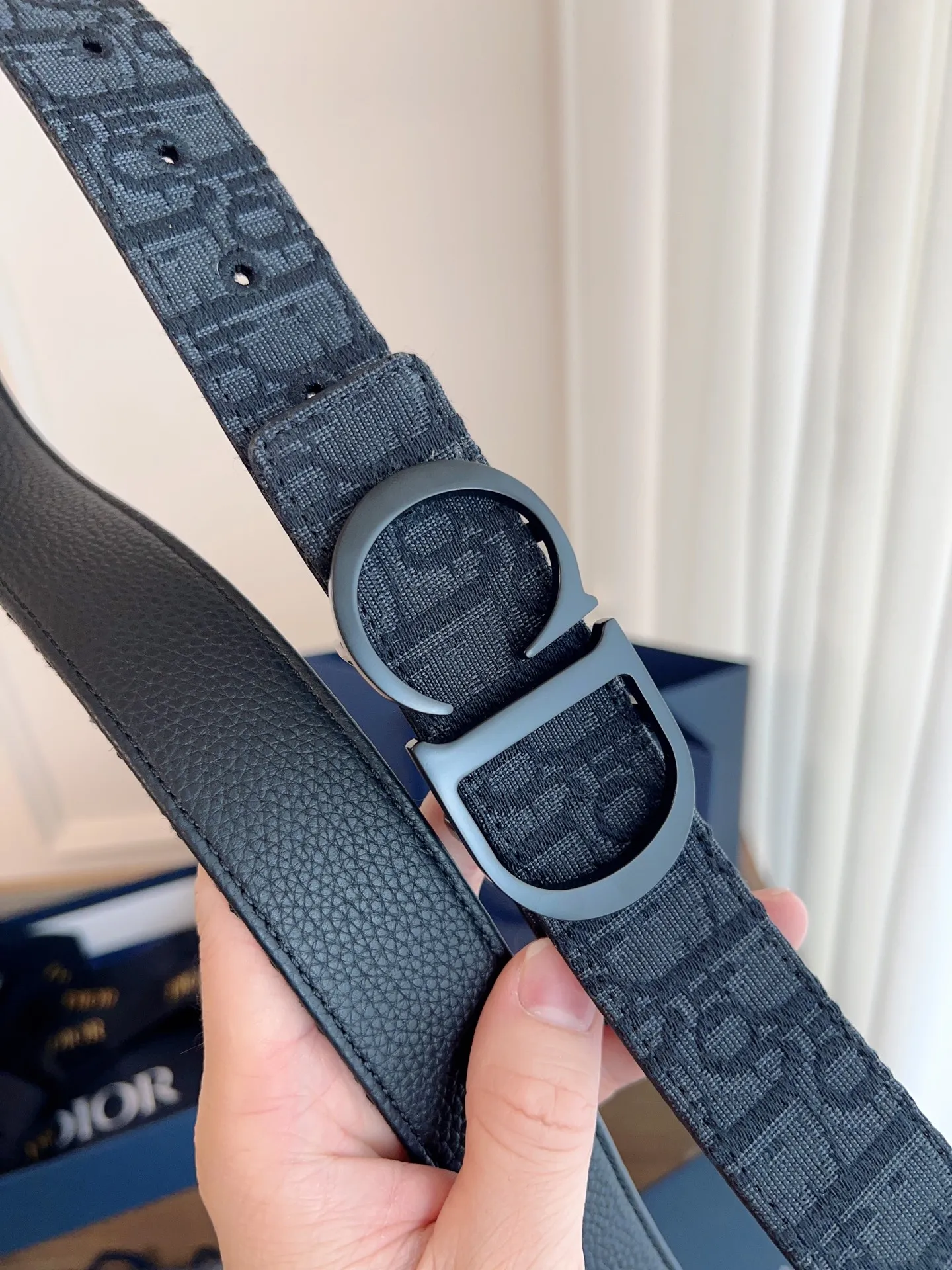💰480💰Full package💰 💍Purchase-grade "DIOR" Dior/enhanced version🇫🇷French original leather, Oblique black cloth/black cowhide. The quality is beyond doubt. There is no better, only the best. Size 3.5 cm